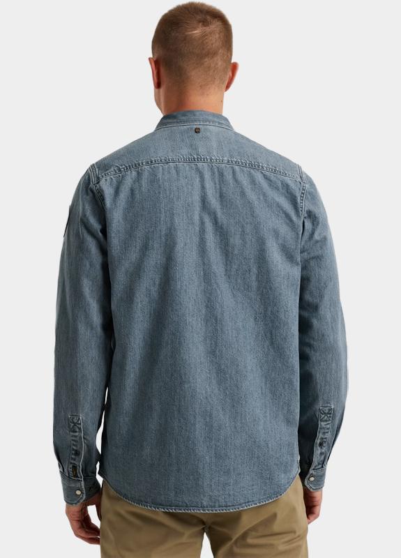 PME Legend Casual hemd lange mouw Blauw LONG SLEEVE SHIRT Indigo Deni PSI2511248/DEB