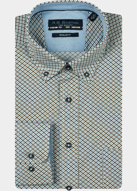R.B. Boston Casual hemd lange mouw Multi Franklin LS Button Down 527670/704