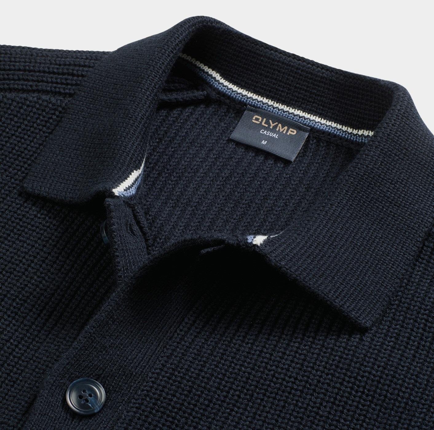 Olymp Vest Blauw Jacket Strick 531686/18