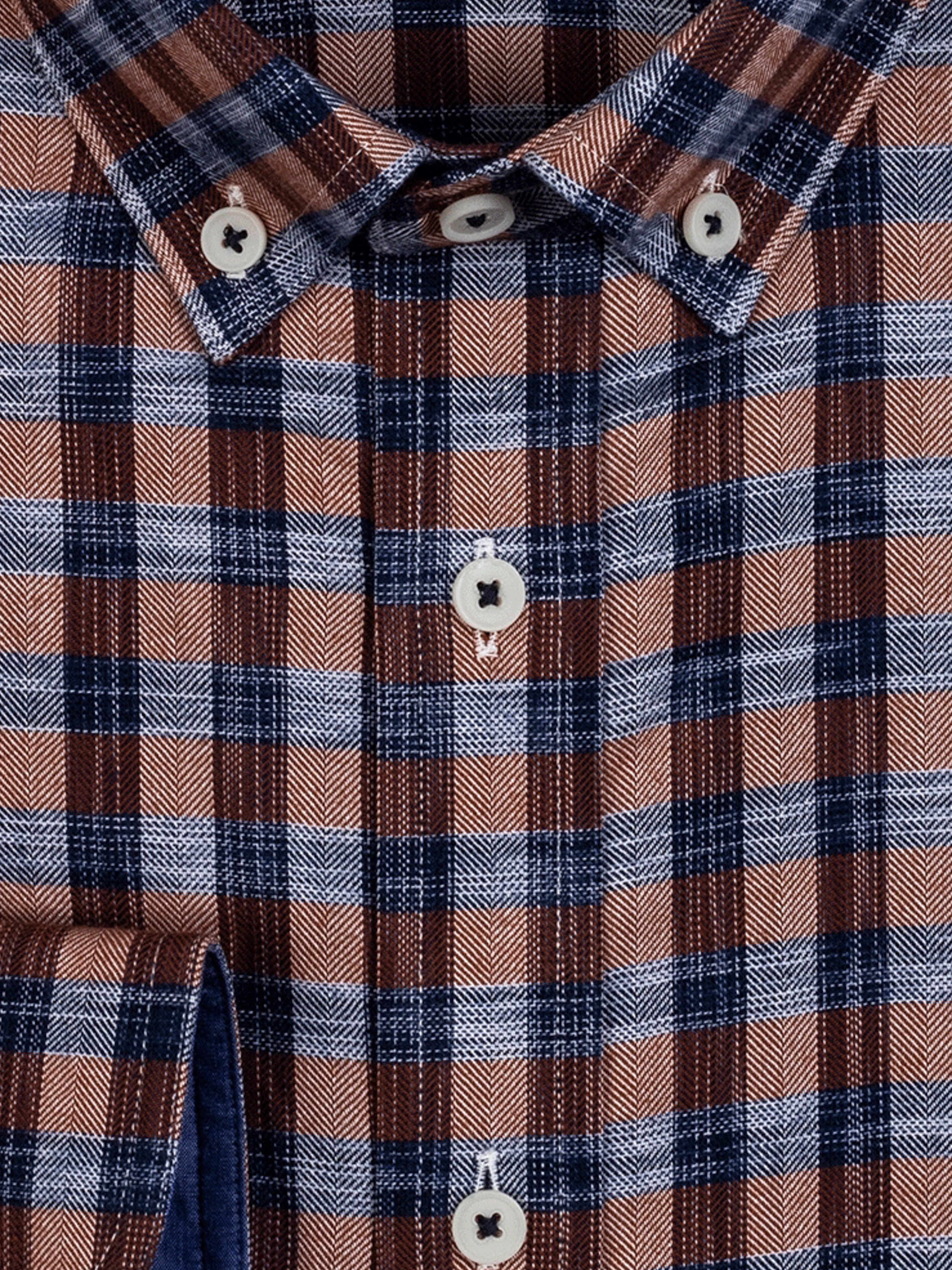 Giordano Casual hemd lange mouw Bruin Ivy 227305/30