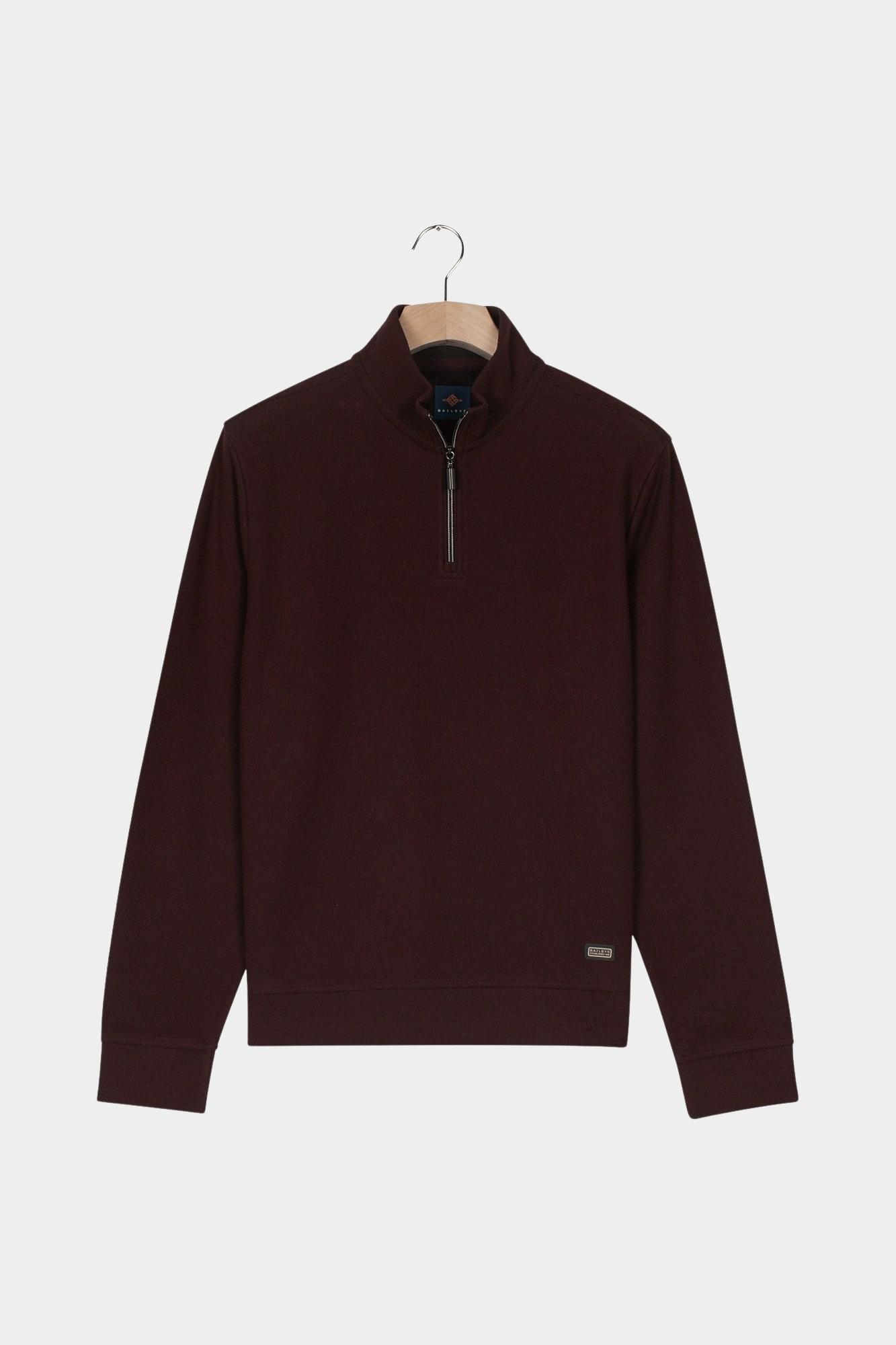 Baileys sweat halfzip Paars Sweatshirt 1/2 Zip  Jacquard 523155/49