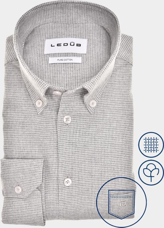 Ledub Business hemd lange mouw Grijs  0701985/230-000-000