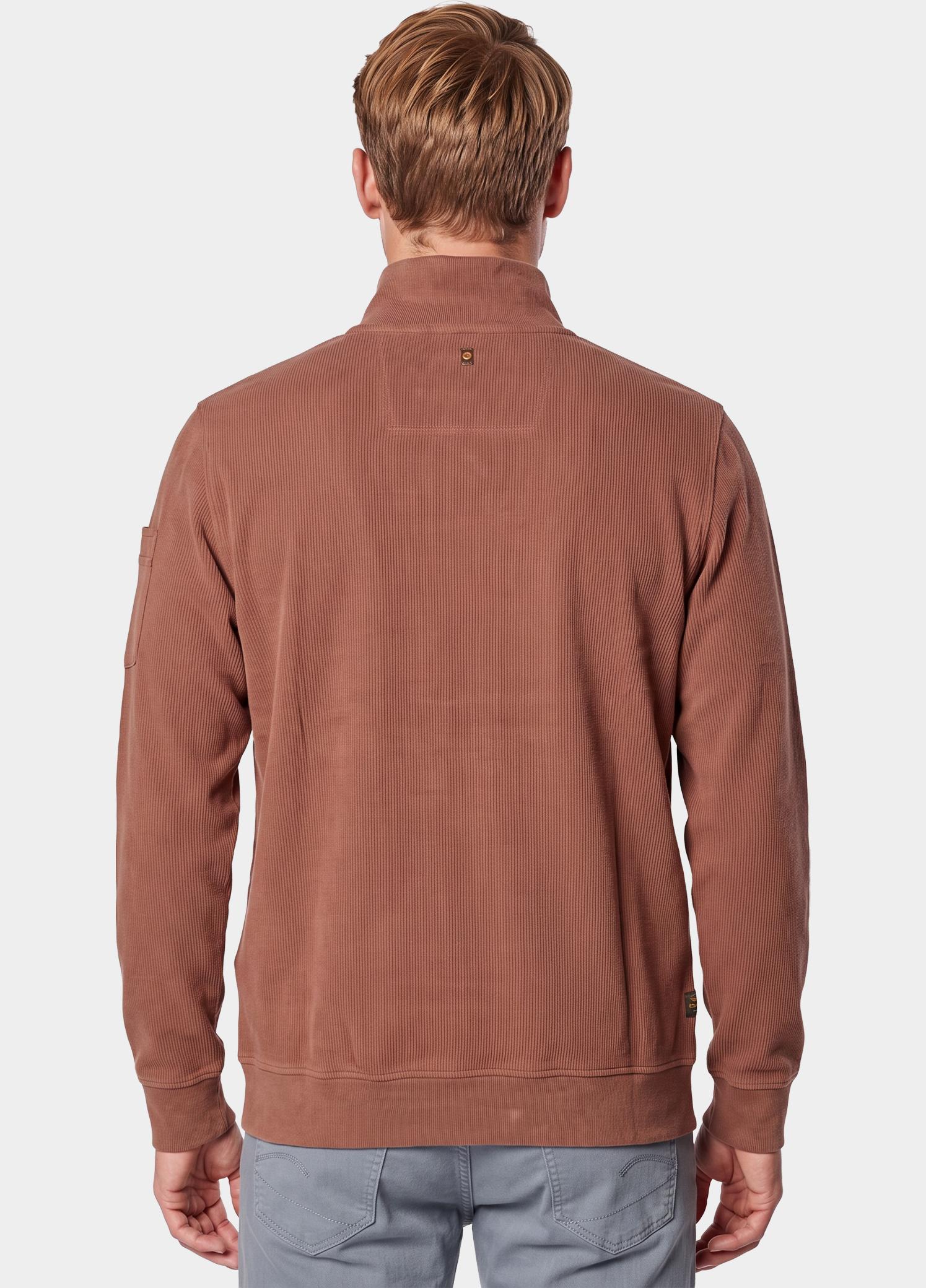 PME Legend half zip sweater heren Bruin Half zip collar flat knit loo PSW2609457/8168