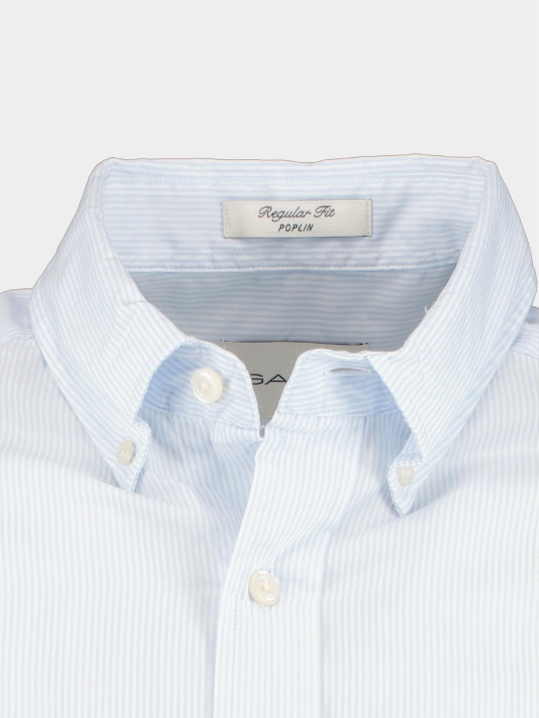 Gant Overhemd heren Blauw Reg Poplin Banker BD 3000140/455