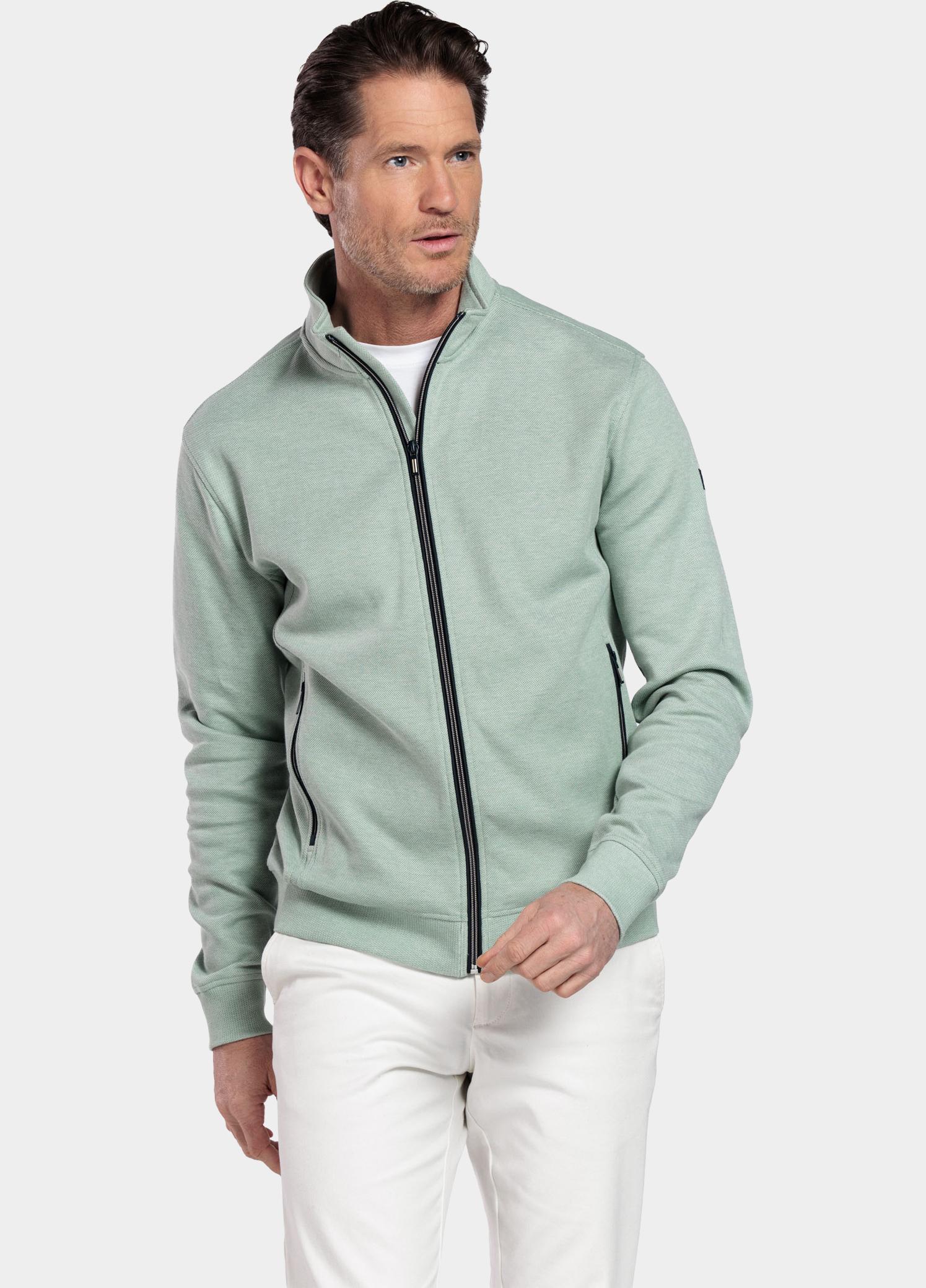 Baileys sweatvest heren Groen Sweat Cardigan Zip  2-tone 612246/72