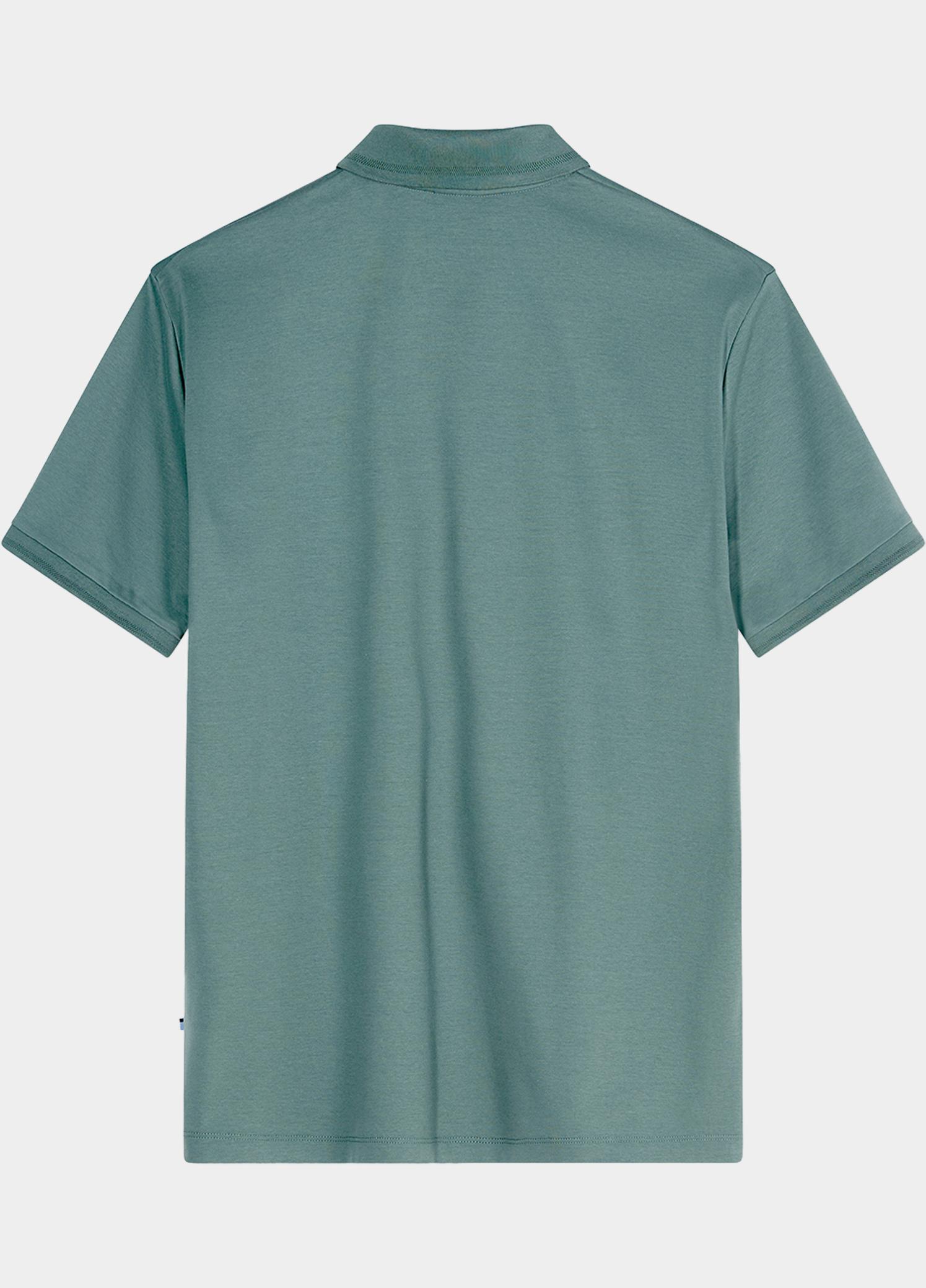 Olymp Polo heren Groen Interlock Zip Polo 540362/45