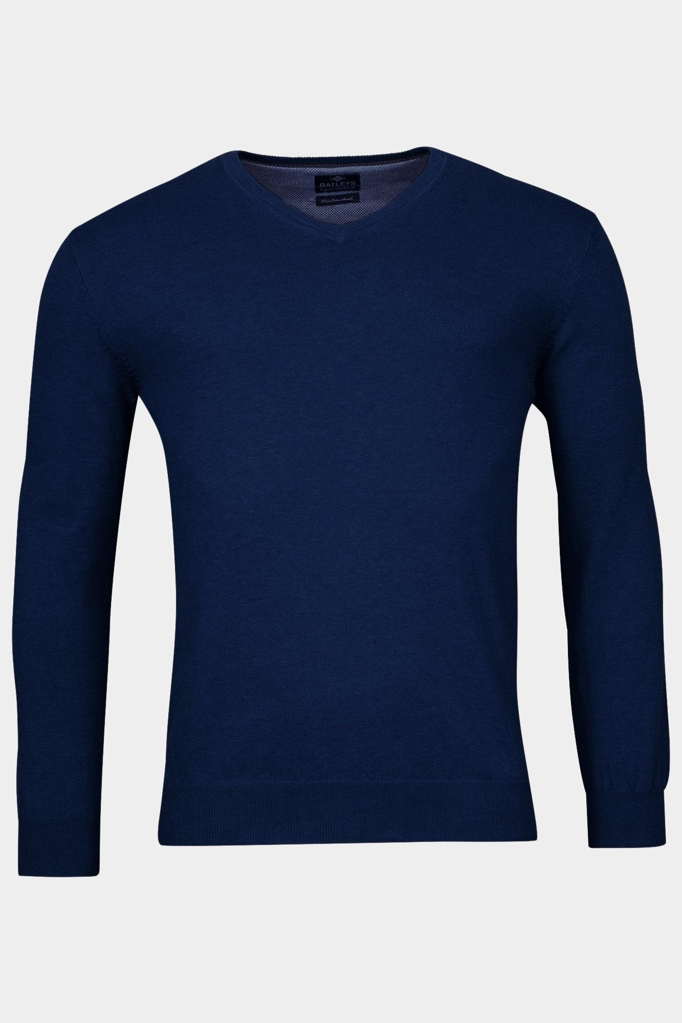 Baileys Pullover Blauw V-Neck Pullover  12gg, Single 418100CCT-3/685