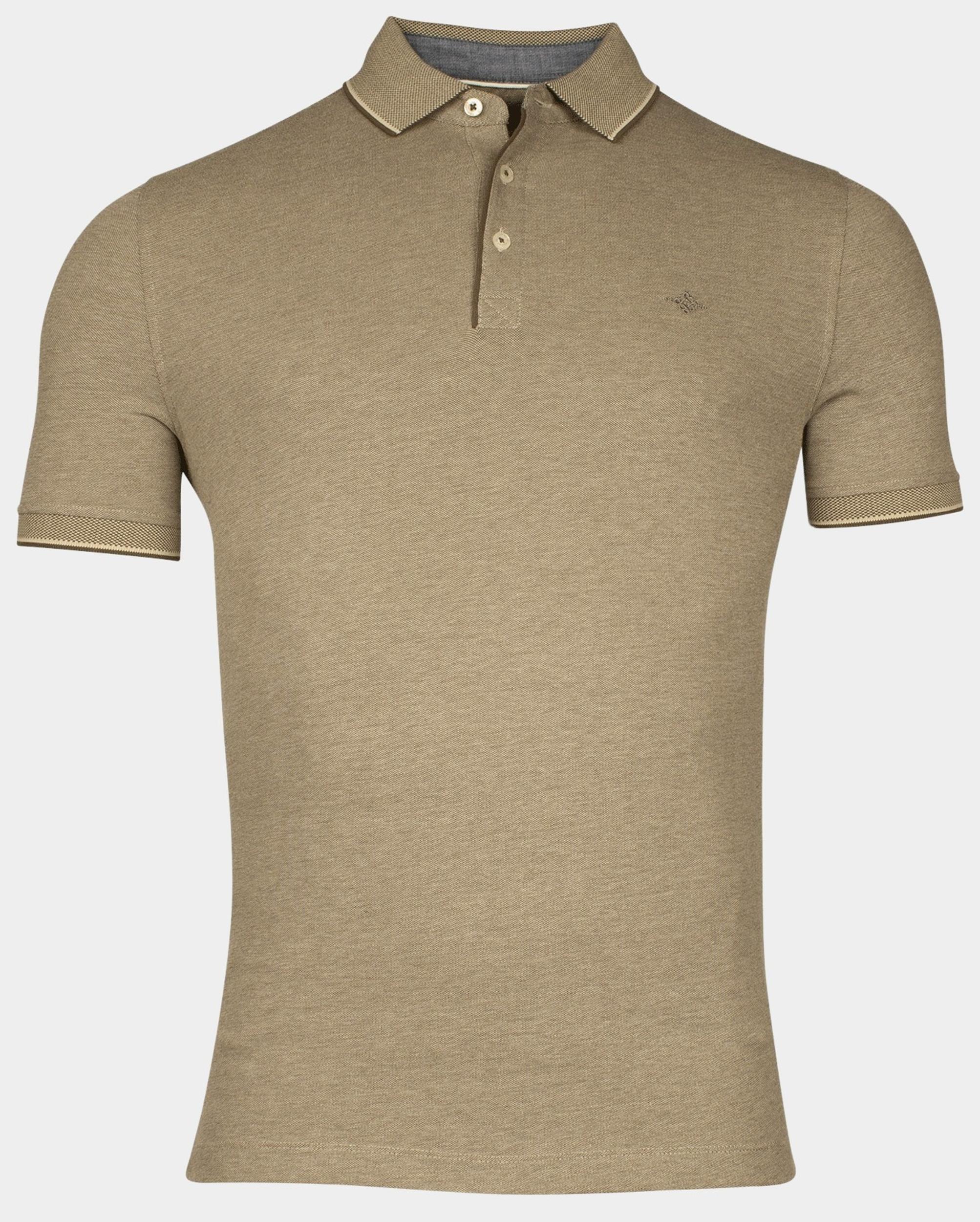 Baileys Polo korte mouw Groen Poloshirt 2-tone oxford pique 415287/75