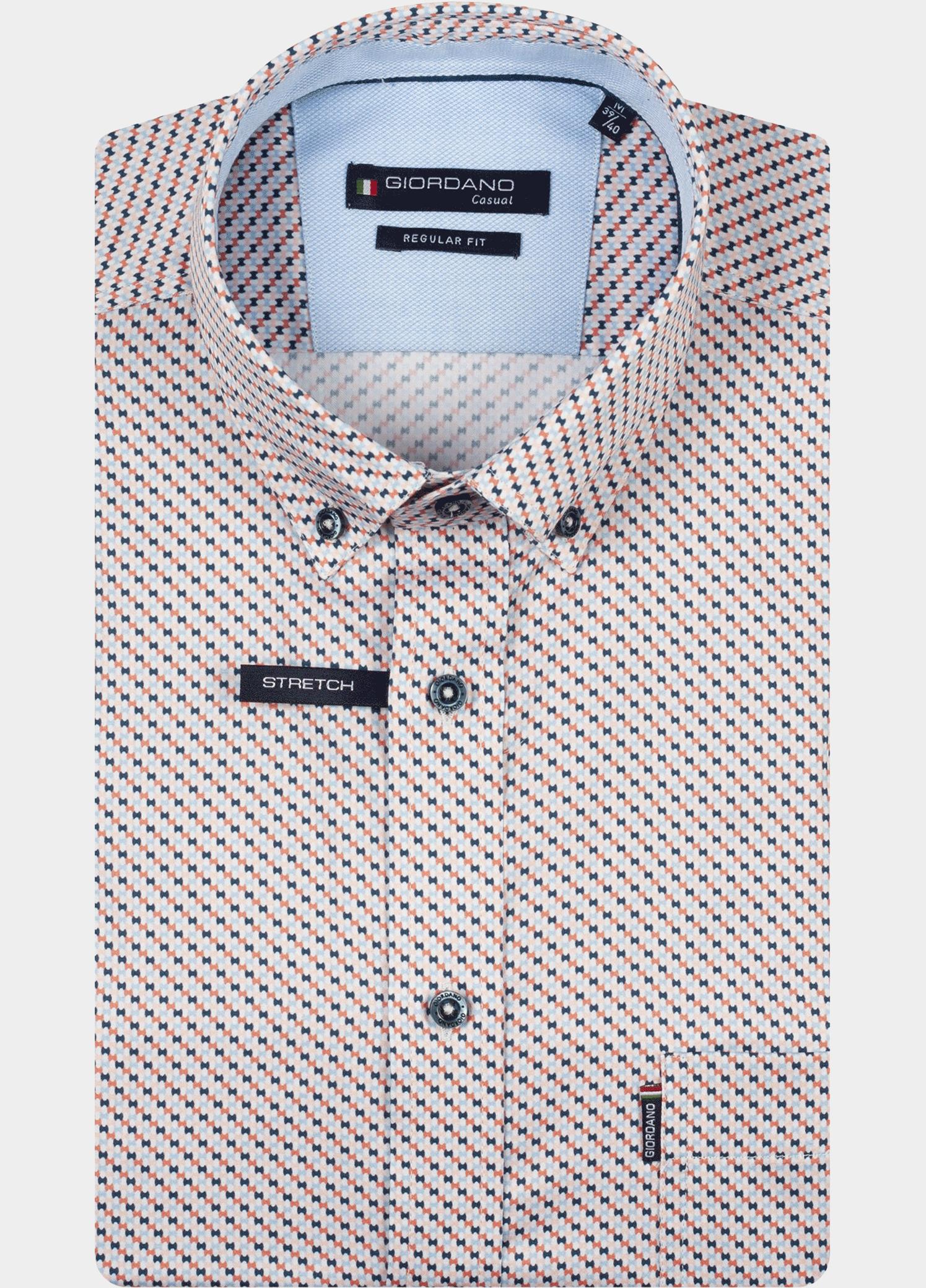 Giordano overhemd korte mouw heren Rood League Short Sleeve Button Do 616026/30