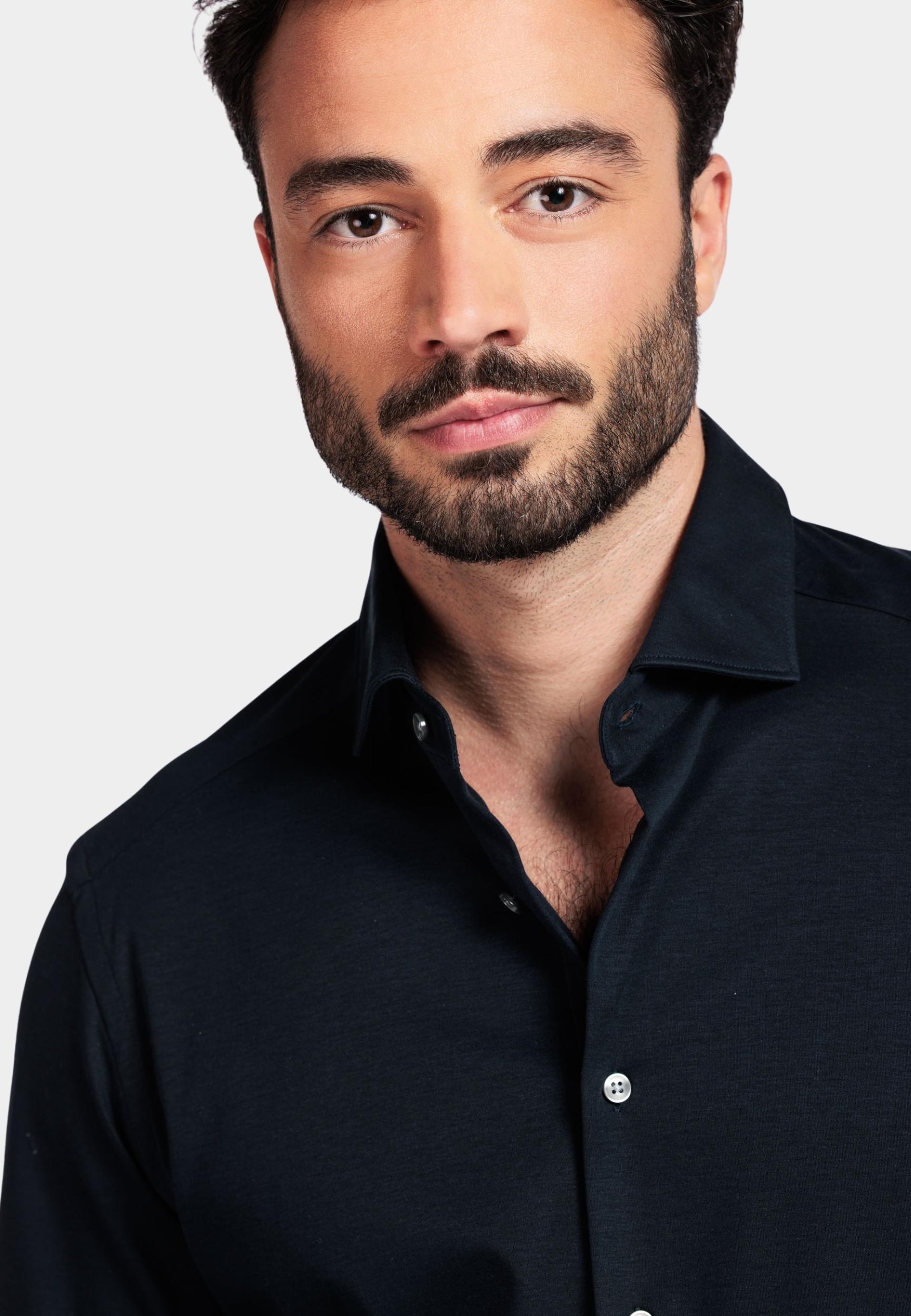 Giordano Casual hemd lange mouw Blauw Maggiore long sleeve semi cut NOS7878/60