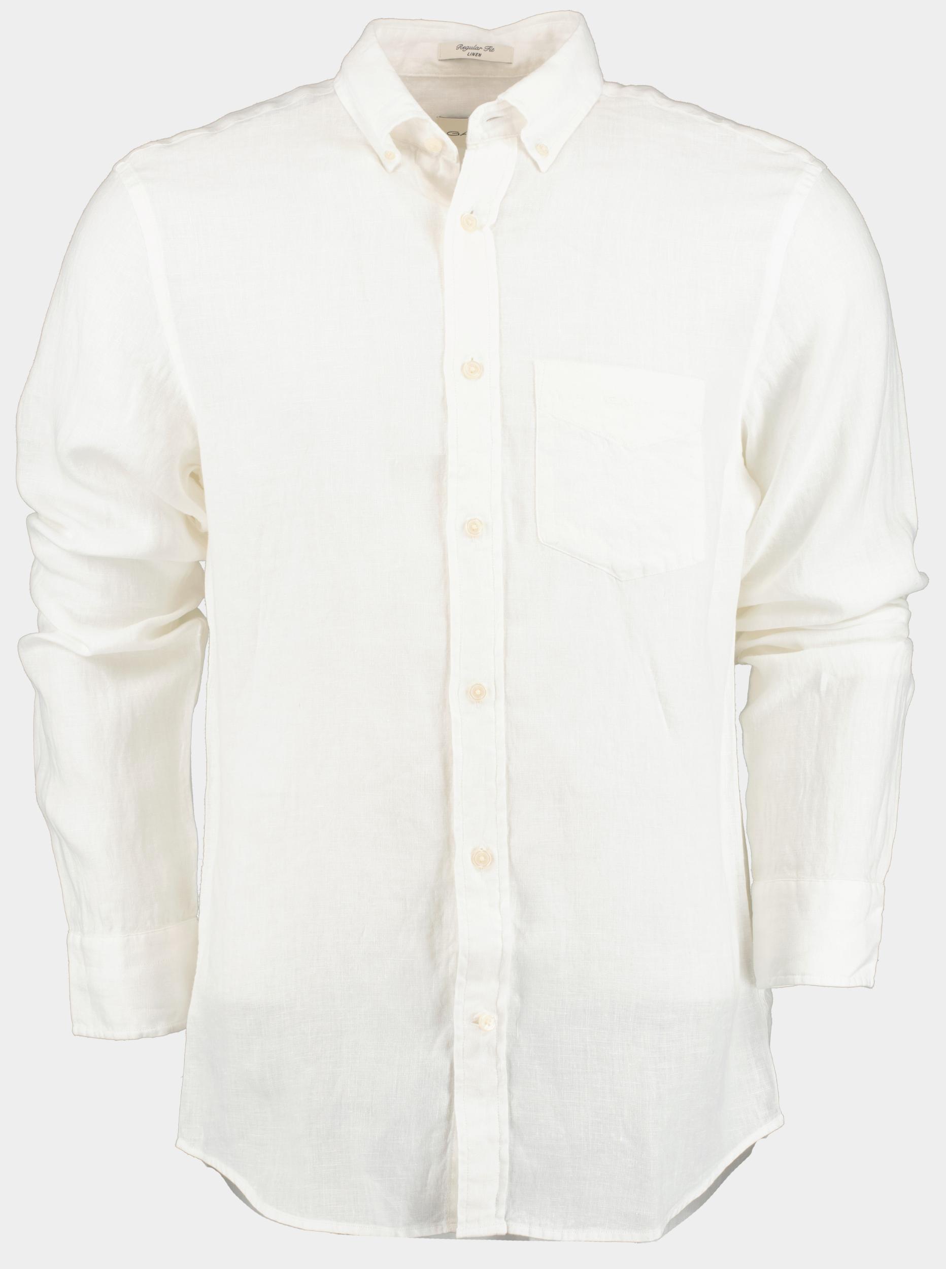 Gant Casual hemd lange mouw Wit Linen Shirt 3240102/110