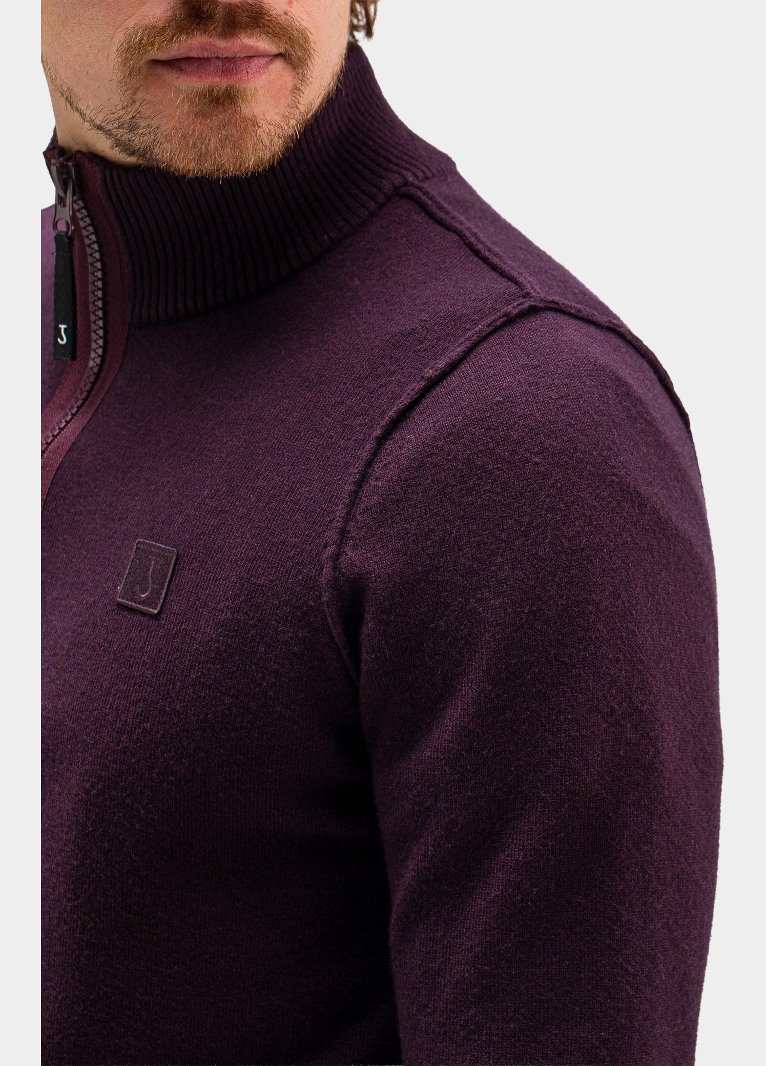 Butcher of Blue Half Zip Paars Clifden M2626100/845
