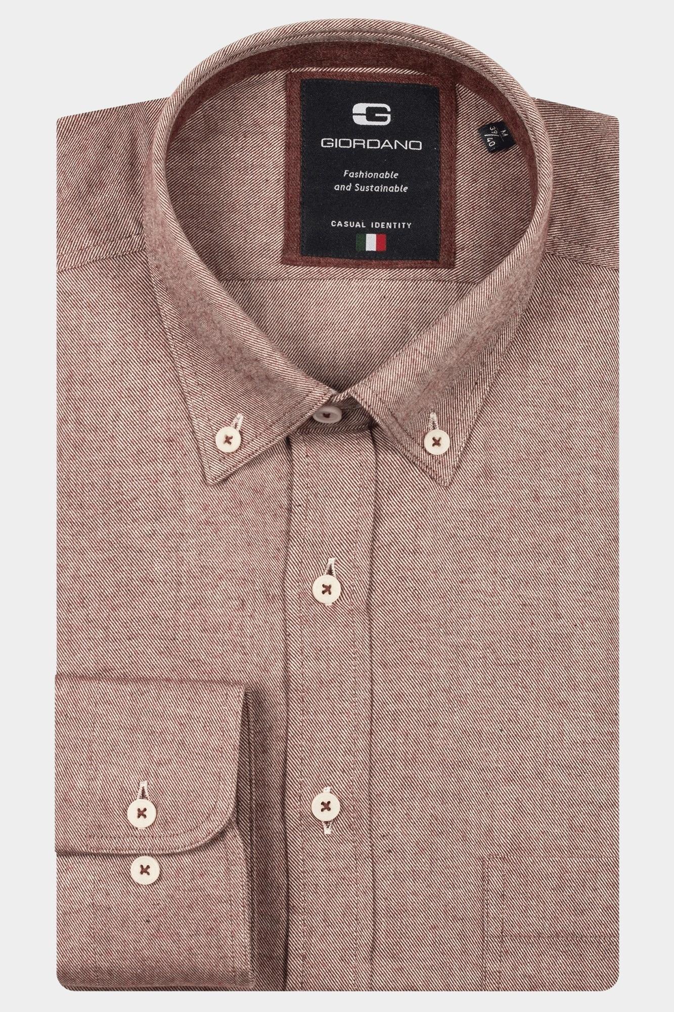 Giordano Casual hemd lange mouw Rood Brando long sleeve button dow 527005/30