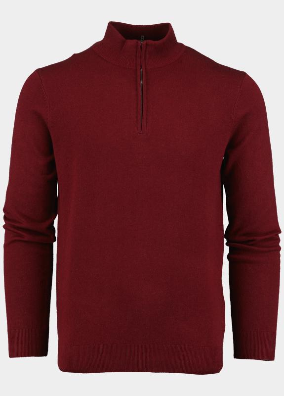 Bos Pullover Rood Half Zip Poly\Wool 3019900/705