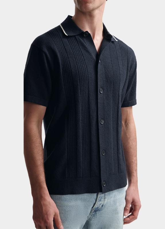 Dstrezzed Polo korte mouw Blauw Daxton Shirt 421160/649