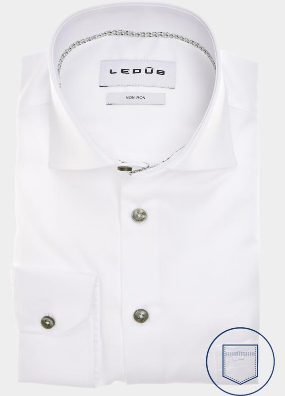 Ledub Business hemd lange mouw Wit  0143285/910-540-000