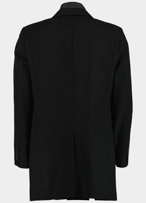 Commander Wollen Jas Zwart Wollmantel mit Inlet 213013459/901