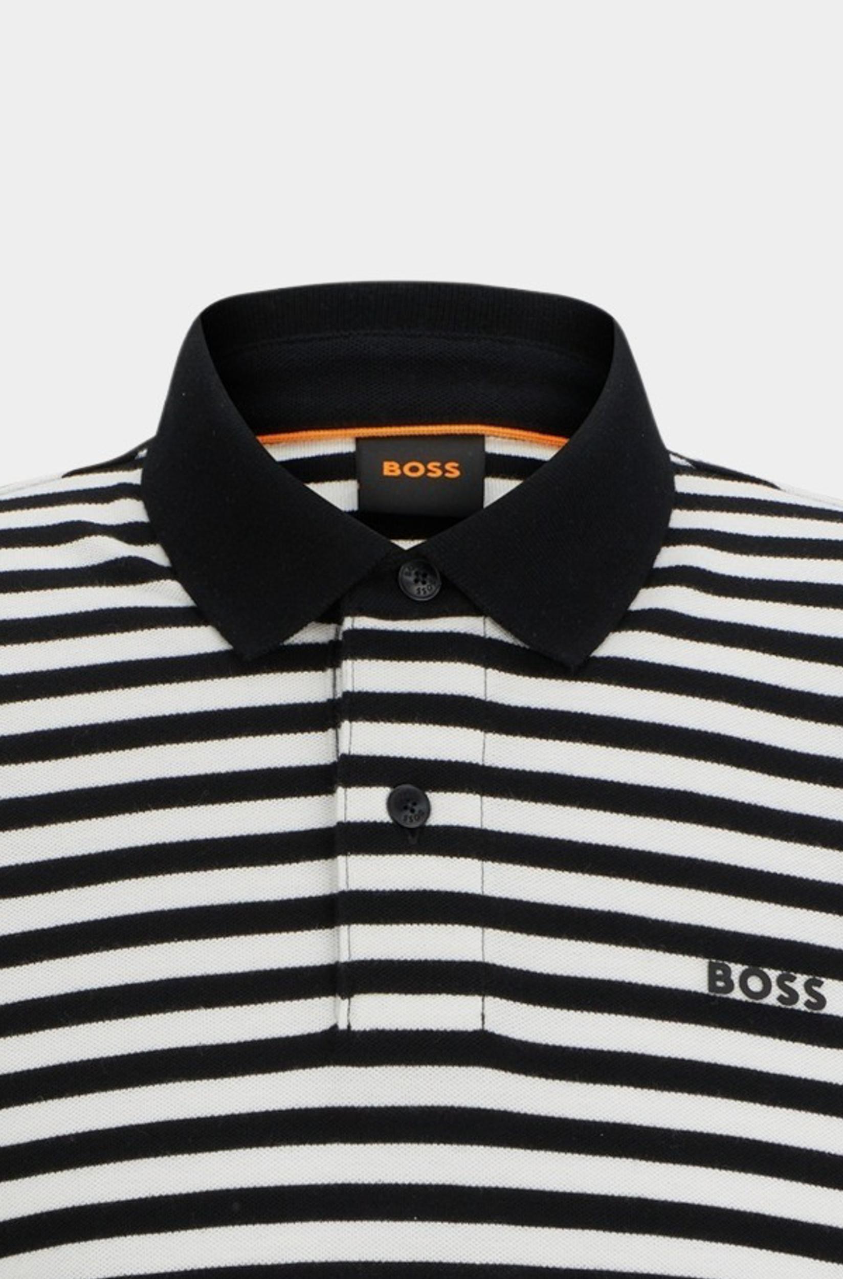 BOSS Orange Polo korte mouw Zwart PalesStripe 10259316 01 50513604/001