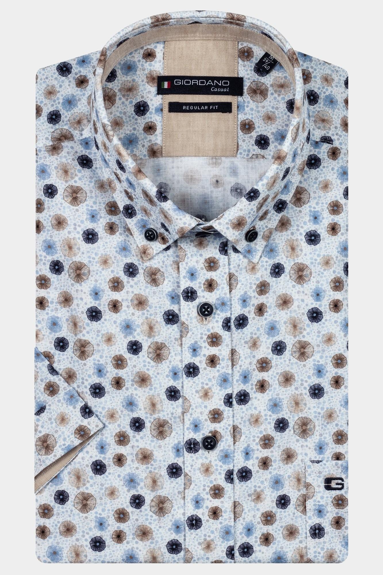 Giordano Casual hemd korte mouw Blauw League short sleeve button do 516015/60