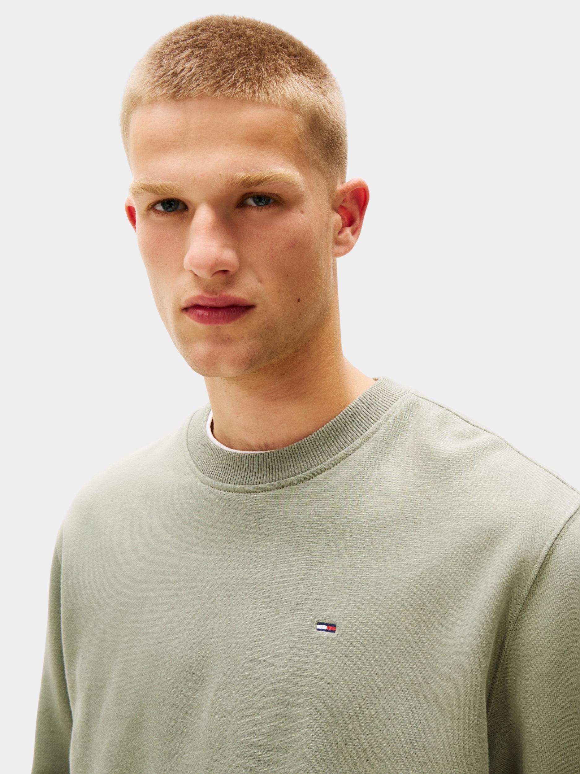 Tommy Jeans Pullover Groen TJM REG S FLAG CREW EXT DM0DM20741/M1L