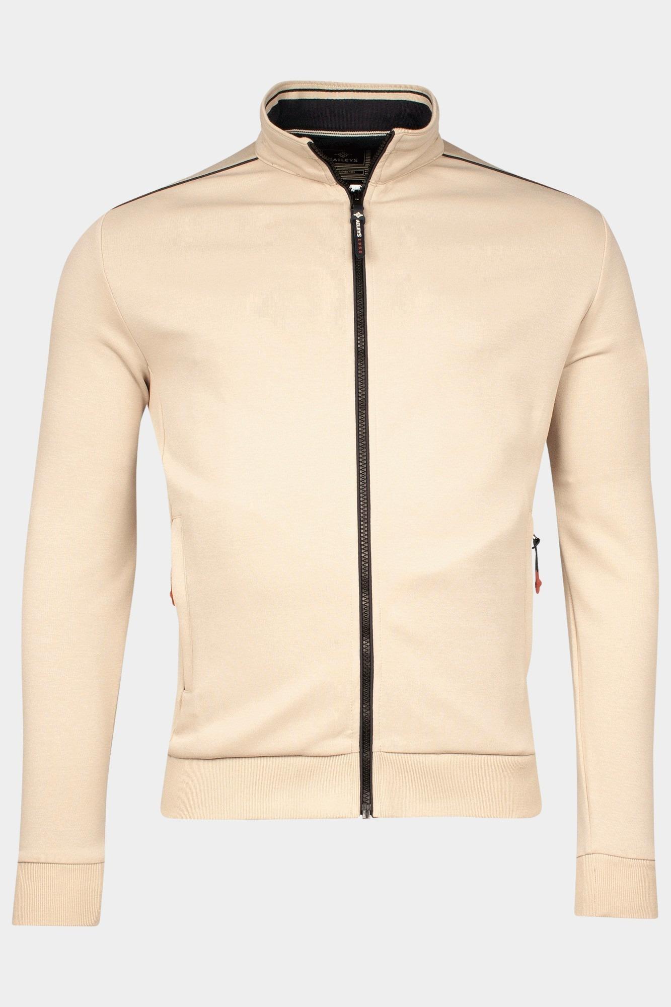 Baileys Vest Beige Sweat Cardigan Zip double fac 412201/82