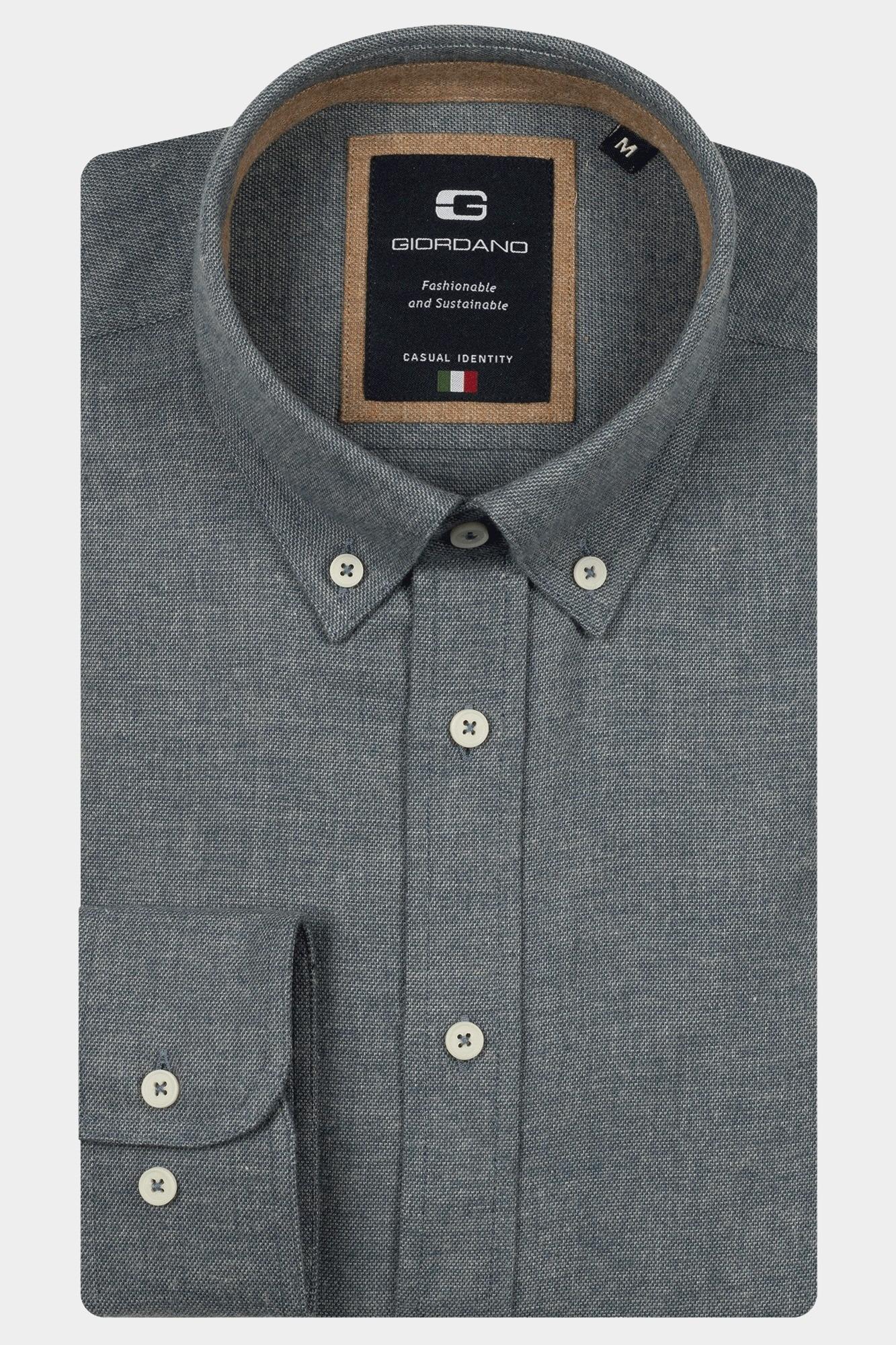 Giordano Casual hemd lange mouw Blauw Loretto long sleeve button do 527855/60