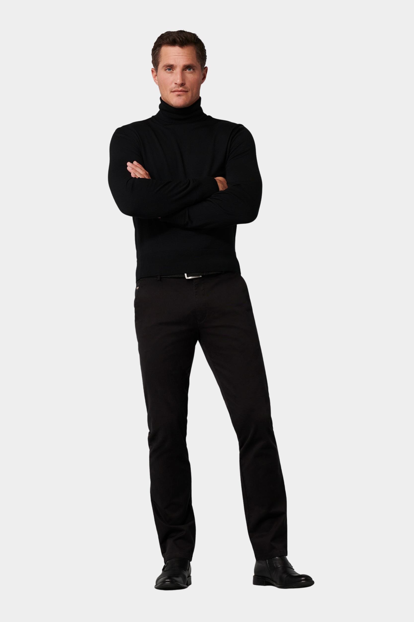 Meyer Katoenen Broek Zwart Roma kleurvast 1150931600/09