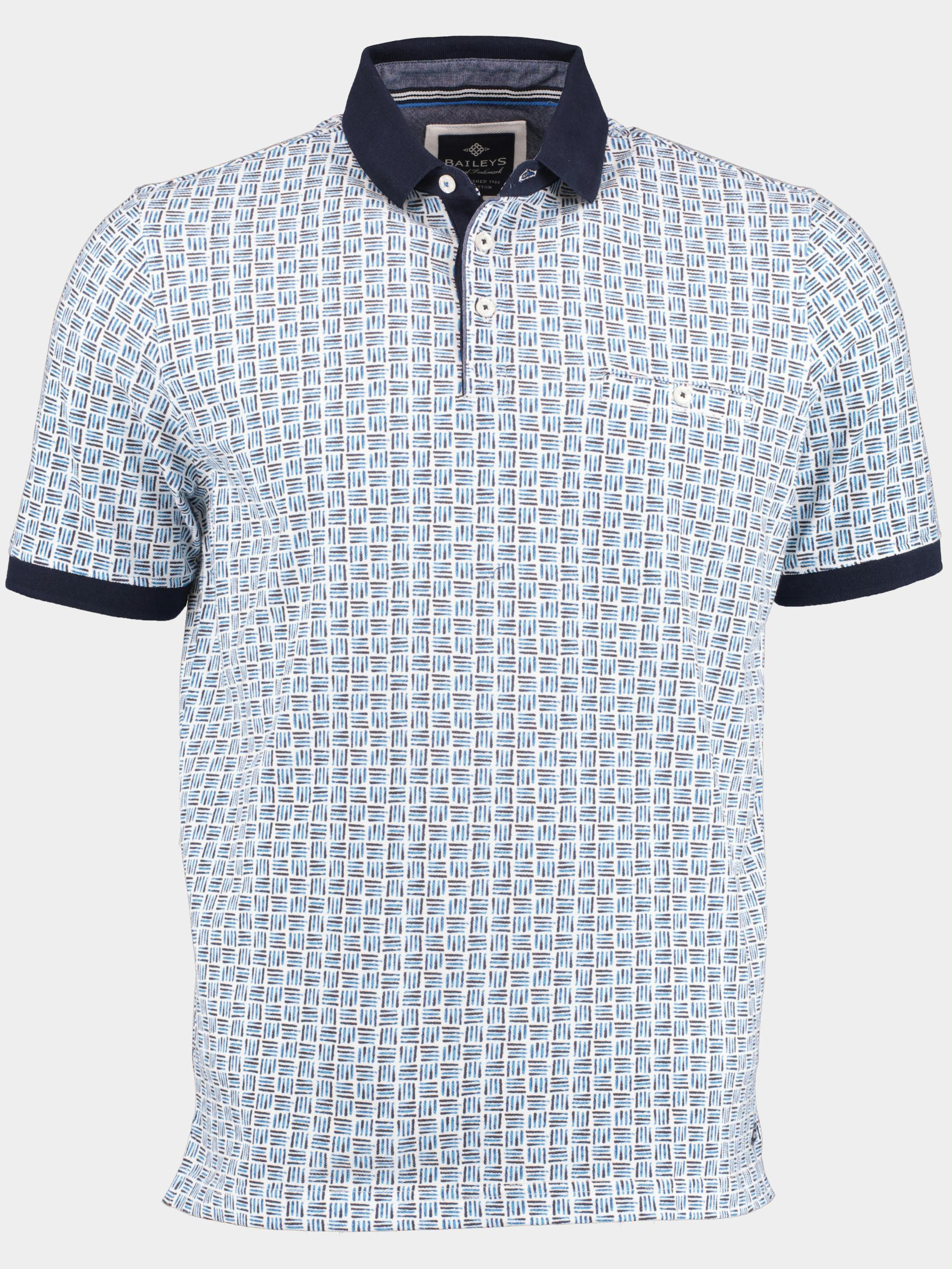 Baileys Polo korte mouw Blauw Poloshirt 315221/66