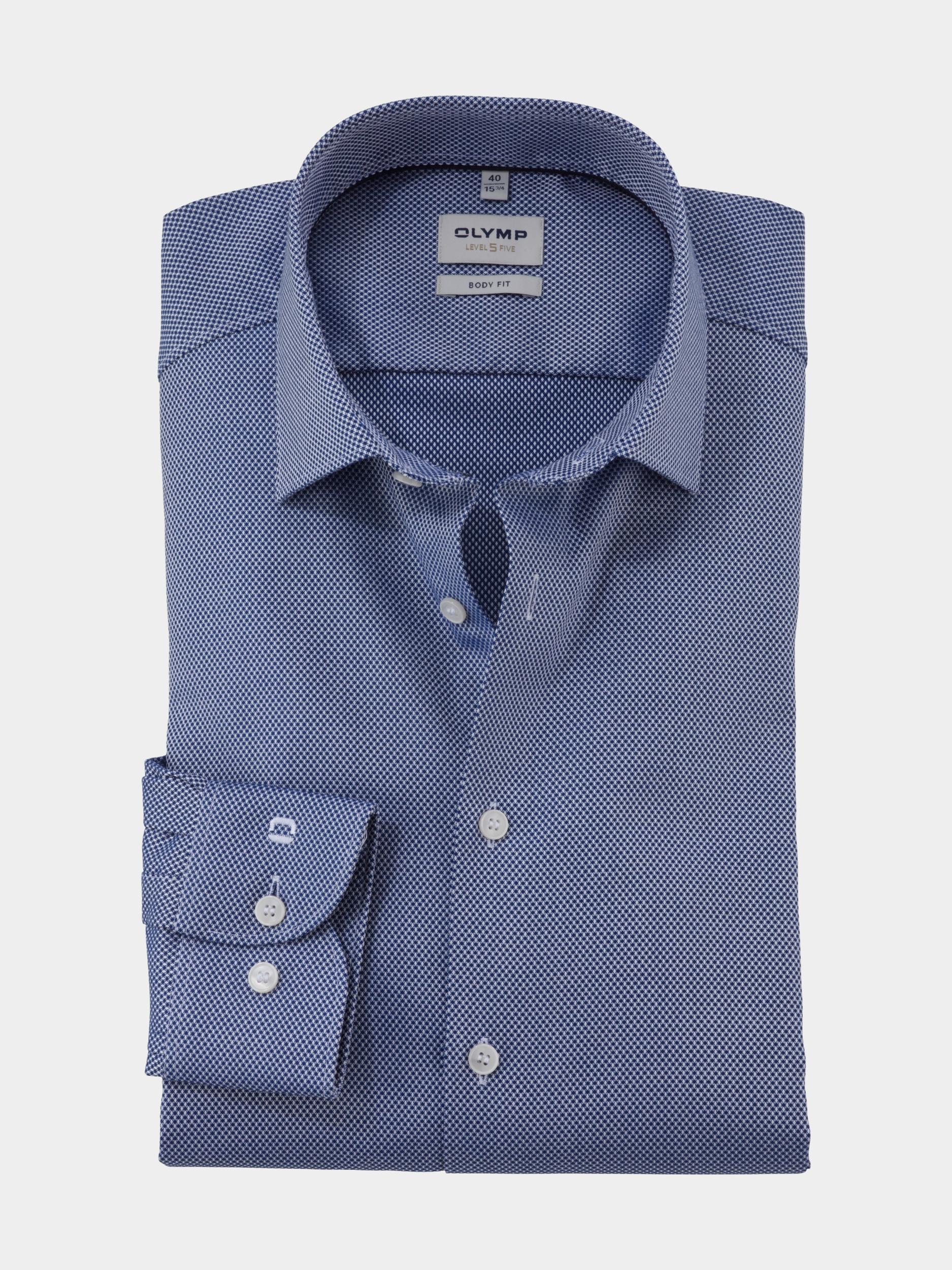 Olymp Business hemd lange mouw Blauw Level Five 209574/19