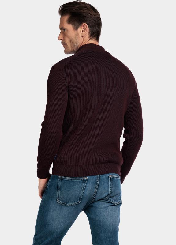 Baileys Half Zip Paars Pullover 1/2 zip  Plated Rib 528419/495