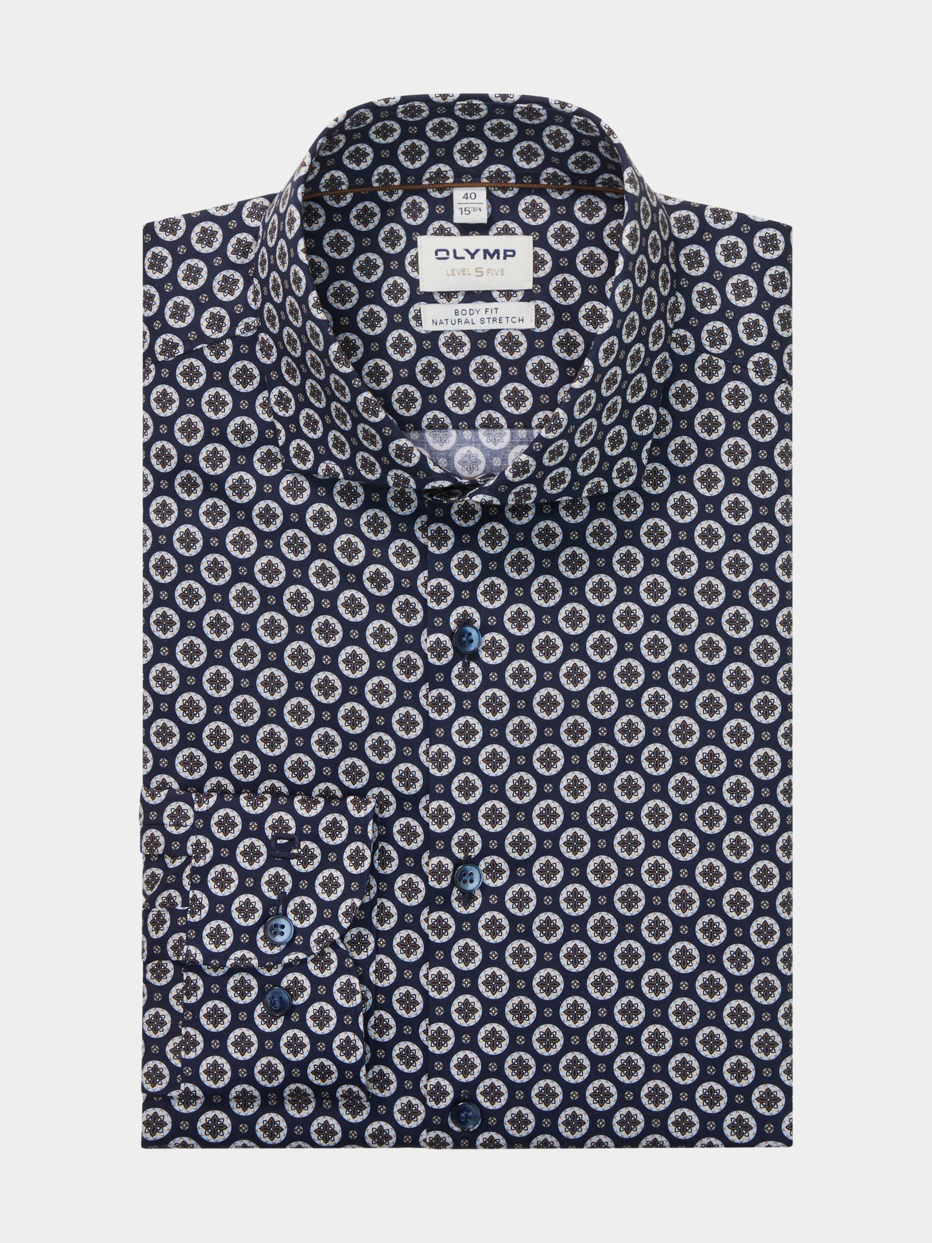 Olymp Business hemd lange mouw Blauw Level 5 205884/18