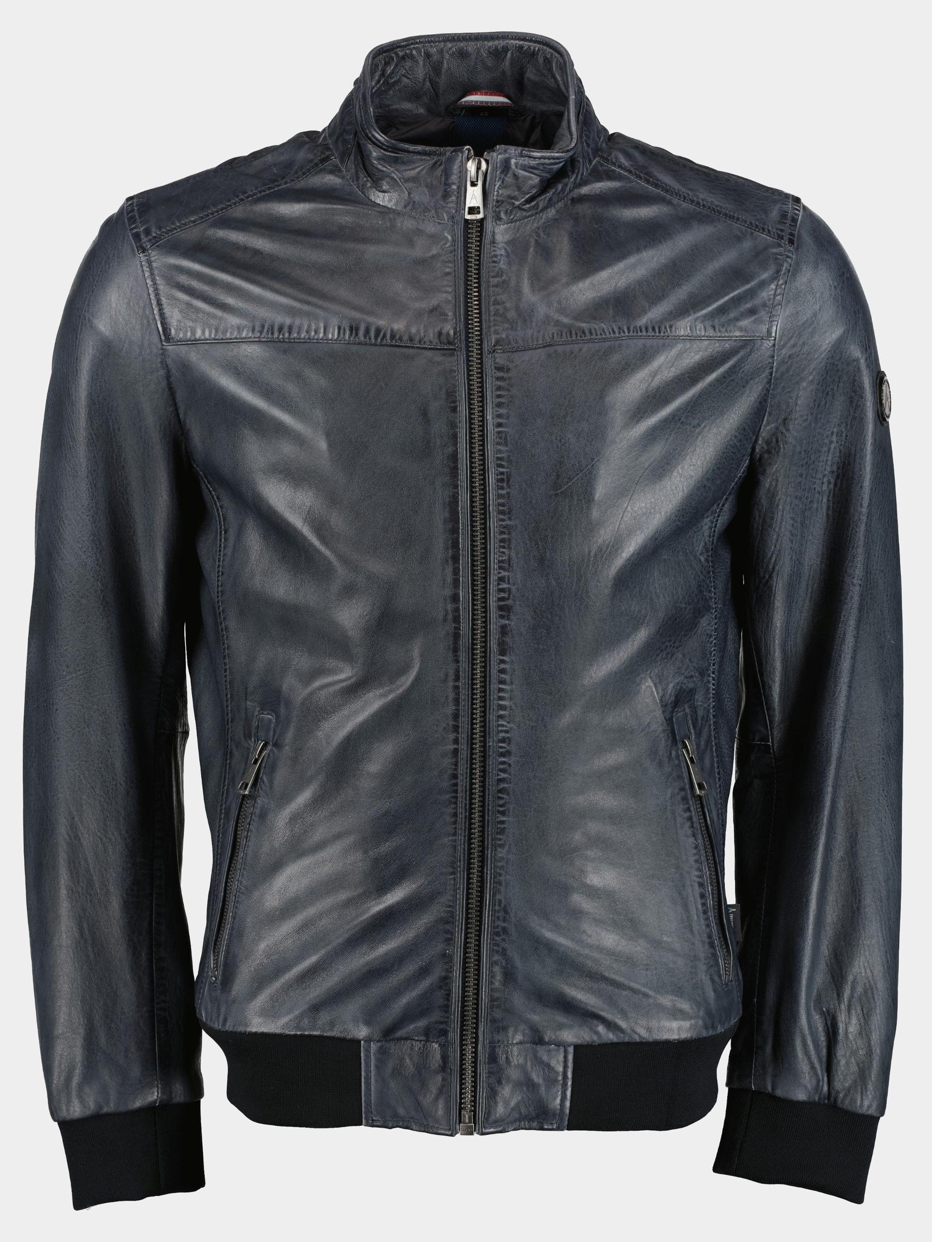 Donders 1860 Lederen jack Blauw Leather Jacket 52284/780