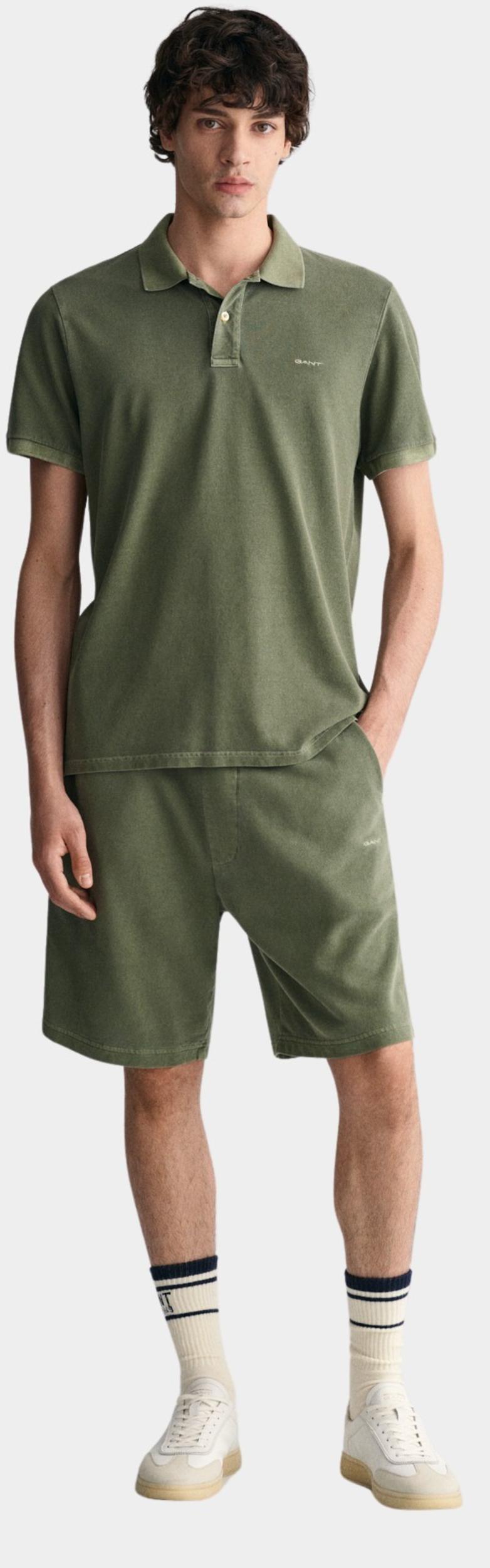 Gant Polo korte mouw Groen Sunfaded Pique SS Rugger 2043005/313