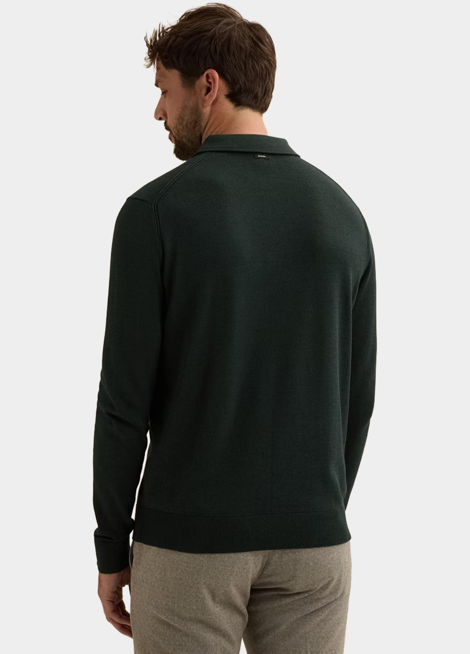 Vanguard Polo lange mouwen heren Groen Long sleeve polo cotton modal VKW2609321/6520