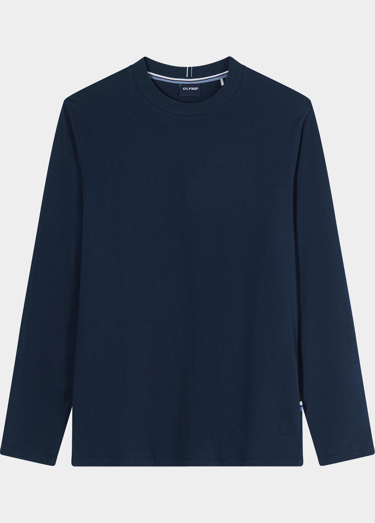 Olymp longsleeve heren Blauw Basic Longsleeve 560024/18