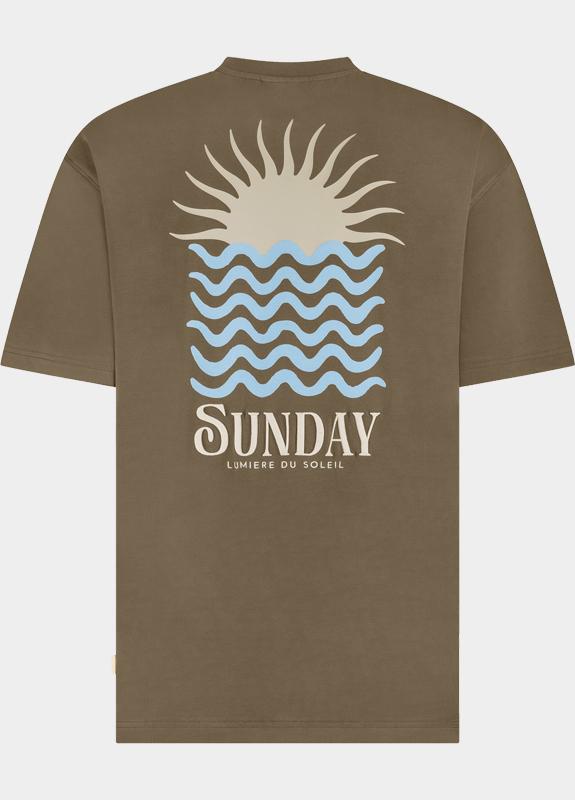 Supply & Co. T-shirt korte mouw Bruin Ezra T-shirt With Backprint SCO26118EZ03/2002