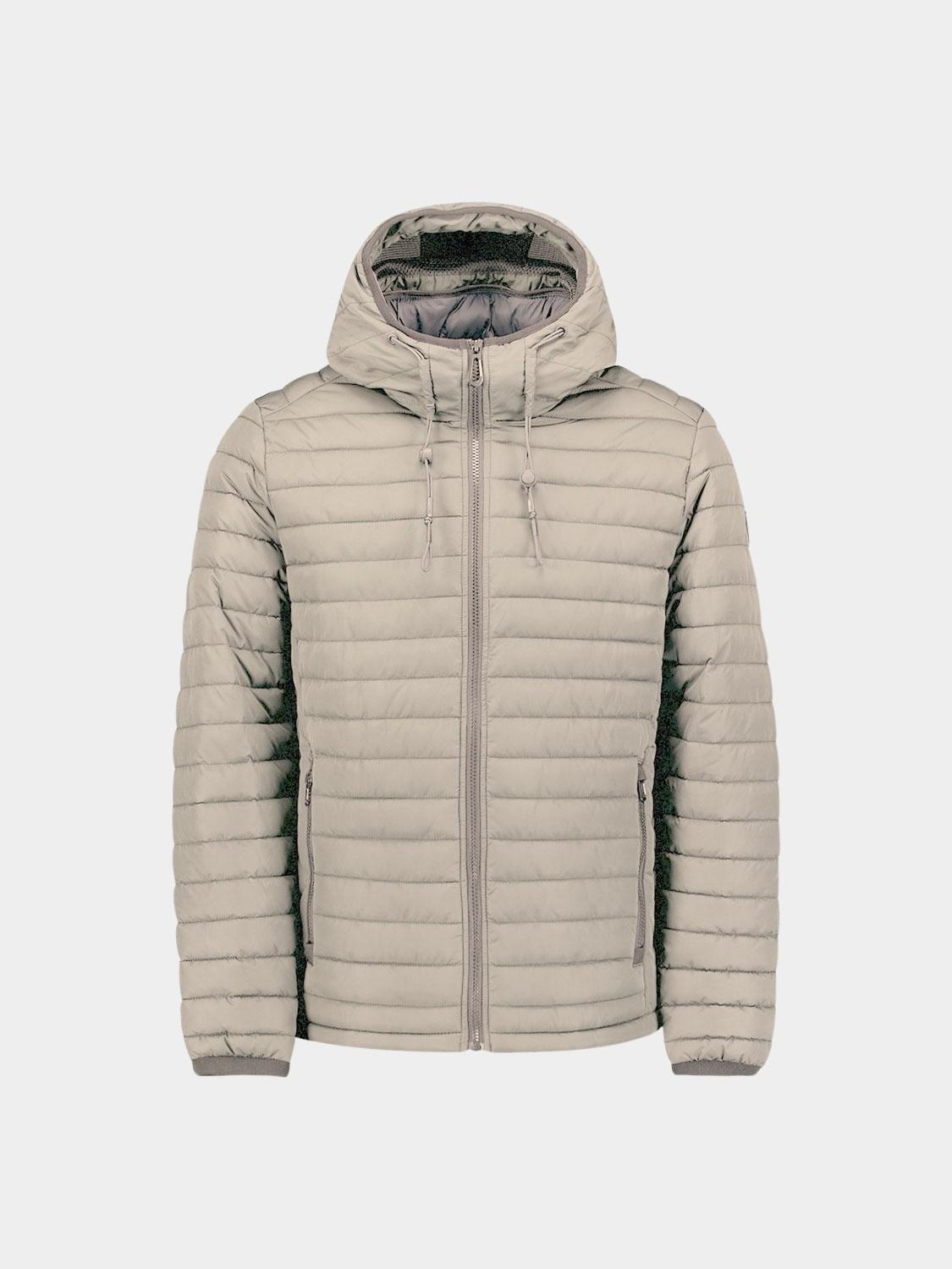 No Excess Tussenjas Beige Jacket Hooded Short Fit Padde 29630805SN/014