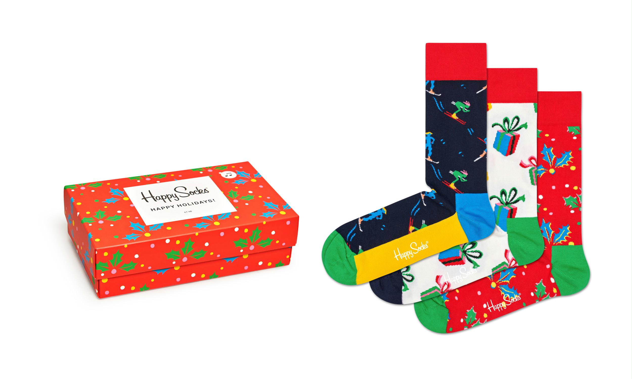 Happy Socks Cadeaubox Sokken Rood Playing Holiday Gift Box XMAS08 6500