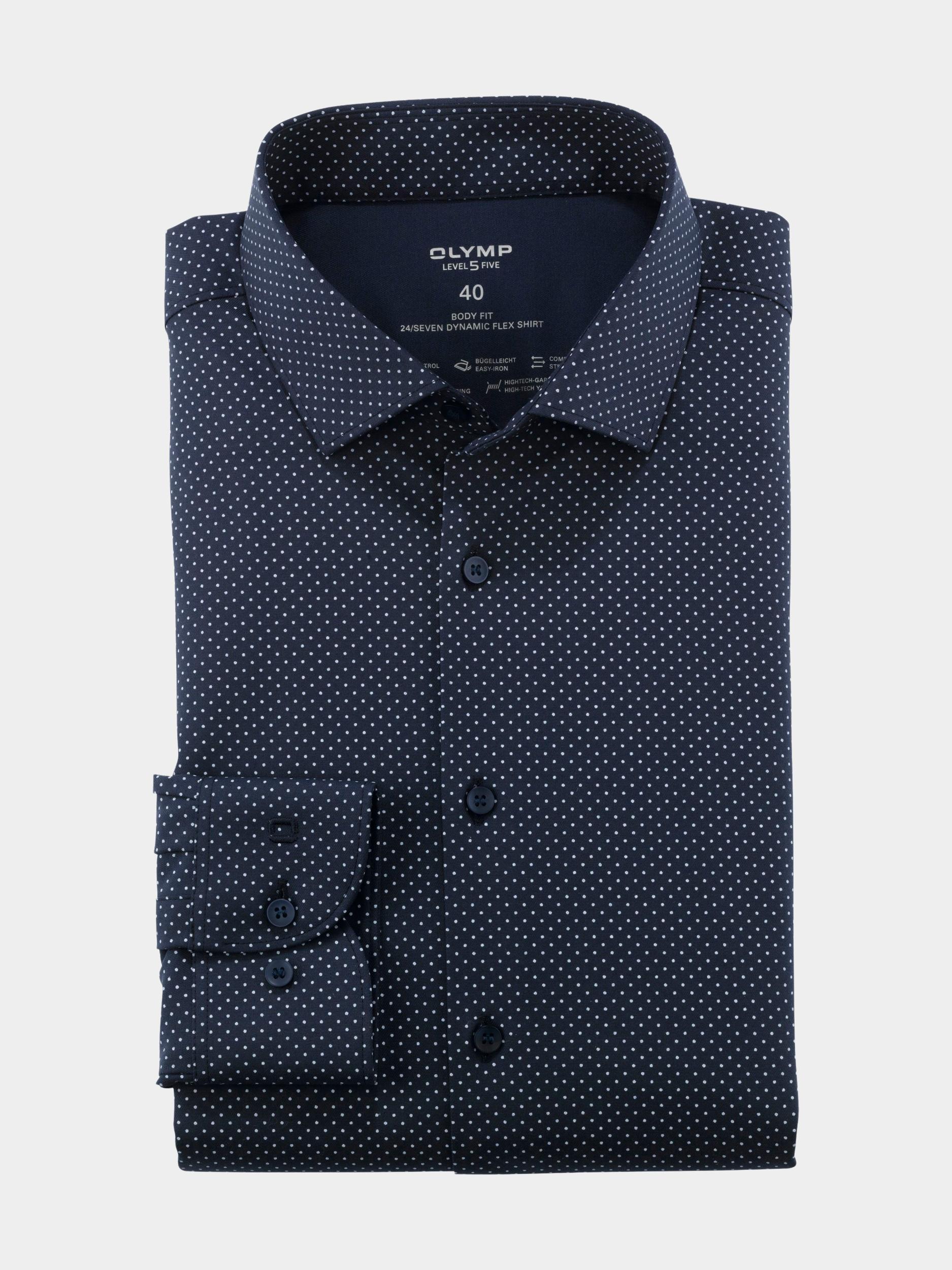 Olymp Business hemd lange mouw Blauw Level Five 24/Seven 205324/18