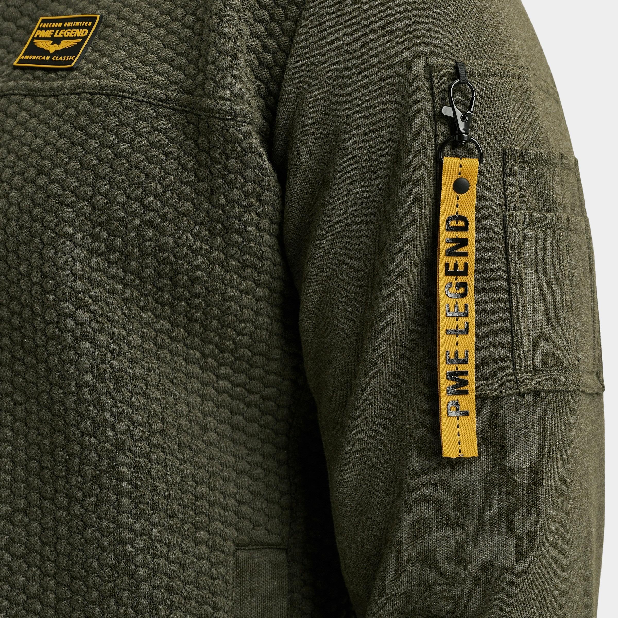 PME Legend Vest Groen Zip jacket jacquard interlock PSW2509436/8039