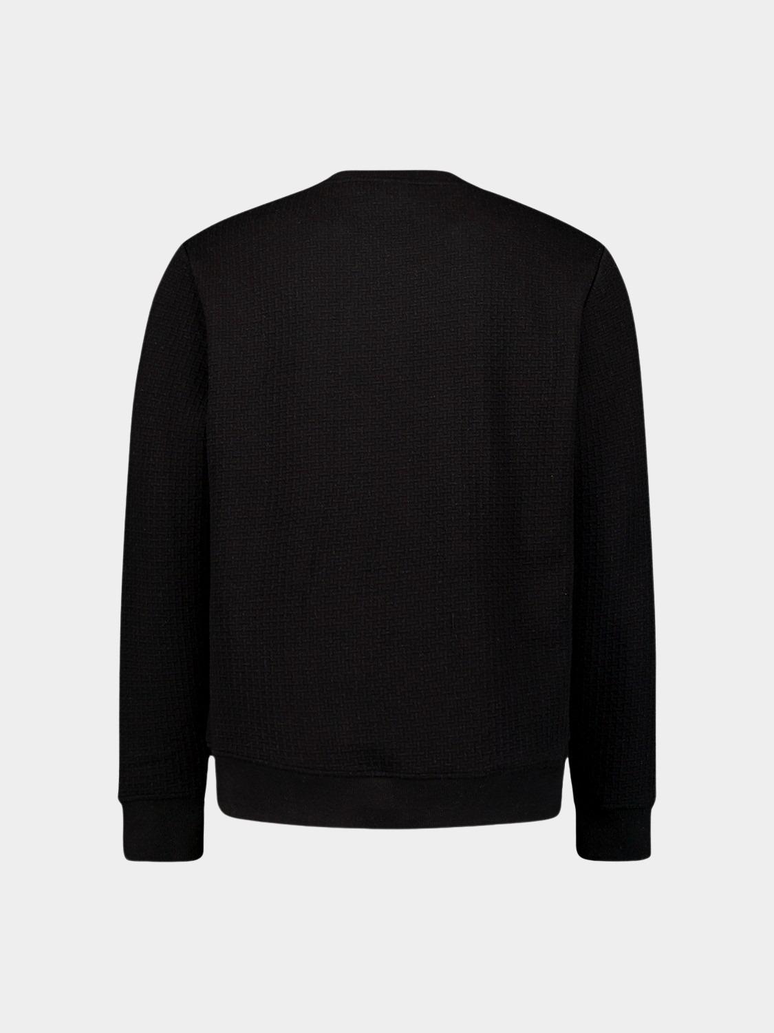 No Excess Sweater Zwart Sweater Crewneck Double Layer 25100908/020