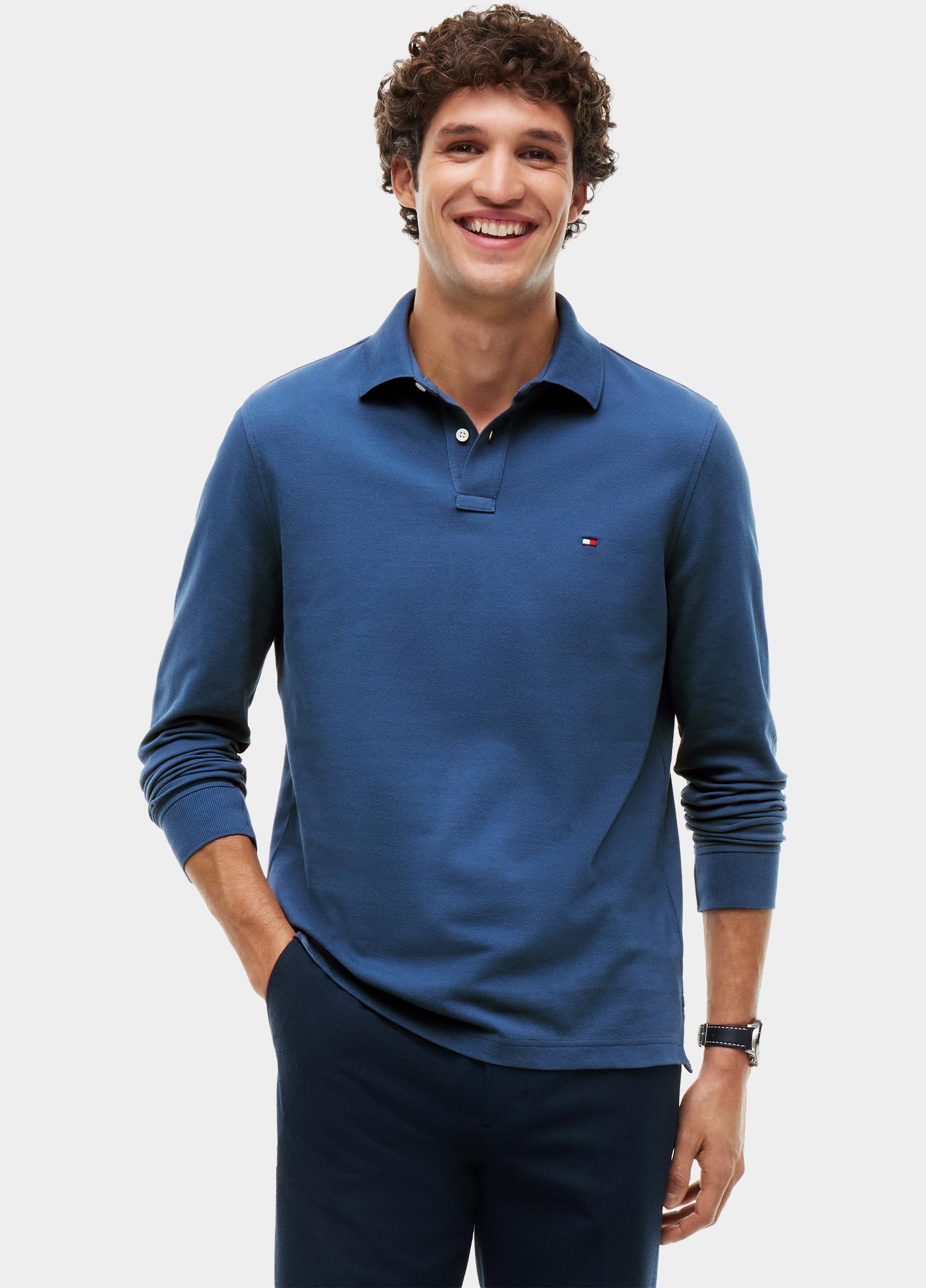 Tommy Hilfiger Polo lange mouwen heren Blauw 1985 REGULAR LS POLO MW0MW20183/DBZ