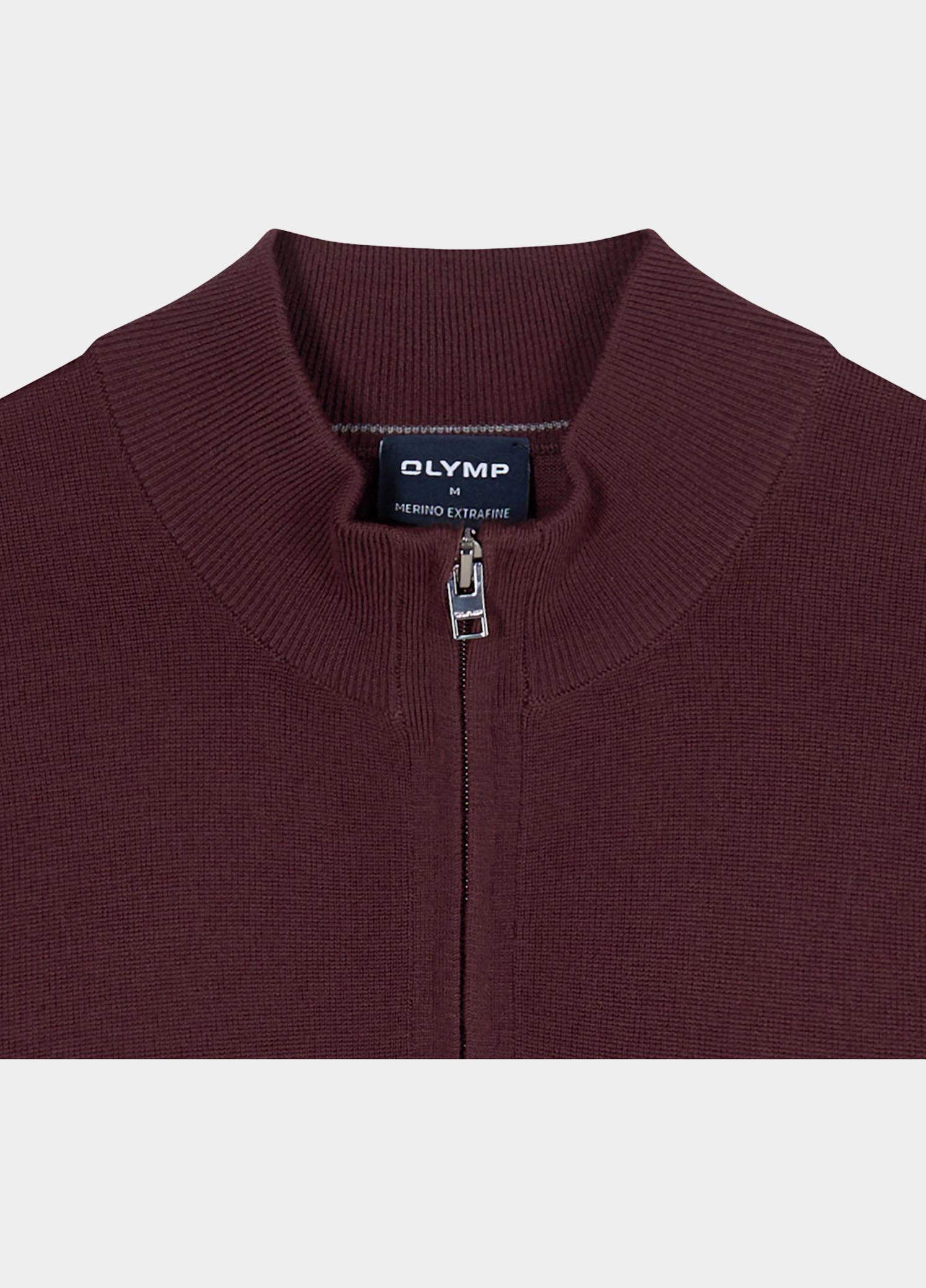 Olymp Half Zip Rood Troyer Strick 533885/37