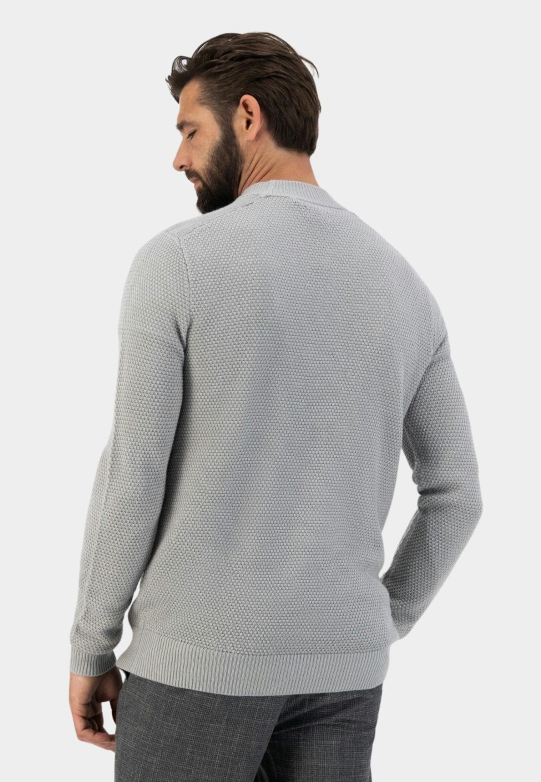 Dstrezzed Pullover Grijs Crew Neck Structure Knit 405520/259