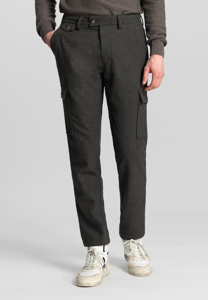 Dstrezzed Katoenen Broek Zwart DS_Marlon Wool Combat 501778/995