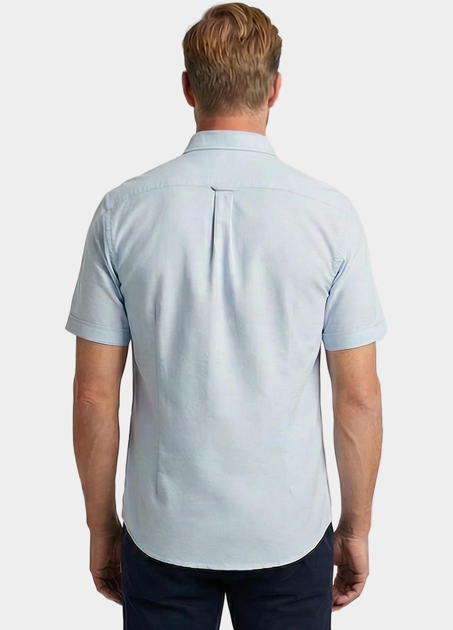 Giordano overhemd korte mouw heren Blauw Alfa Short Sleeve Button Down 616078/61