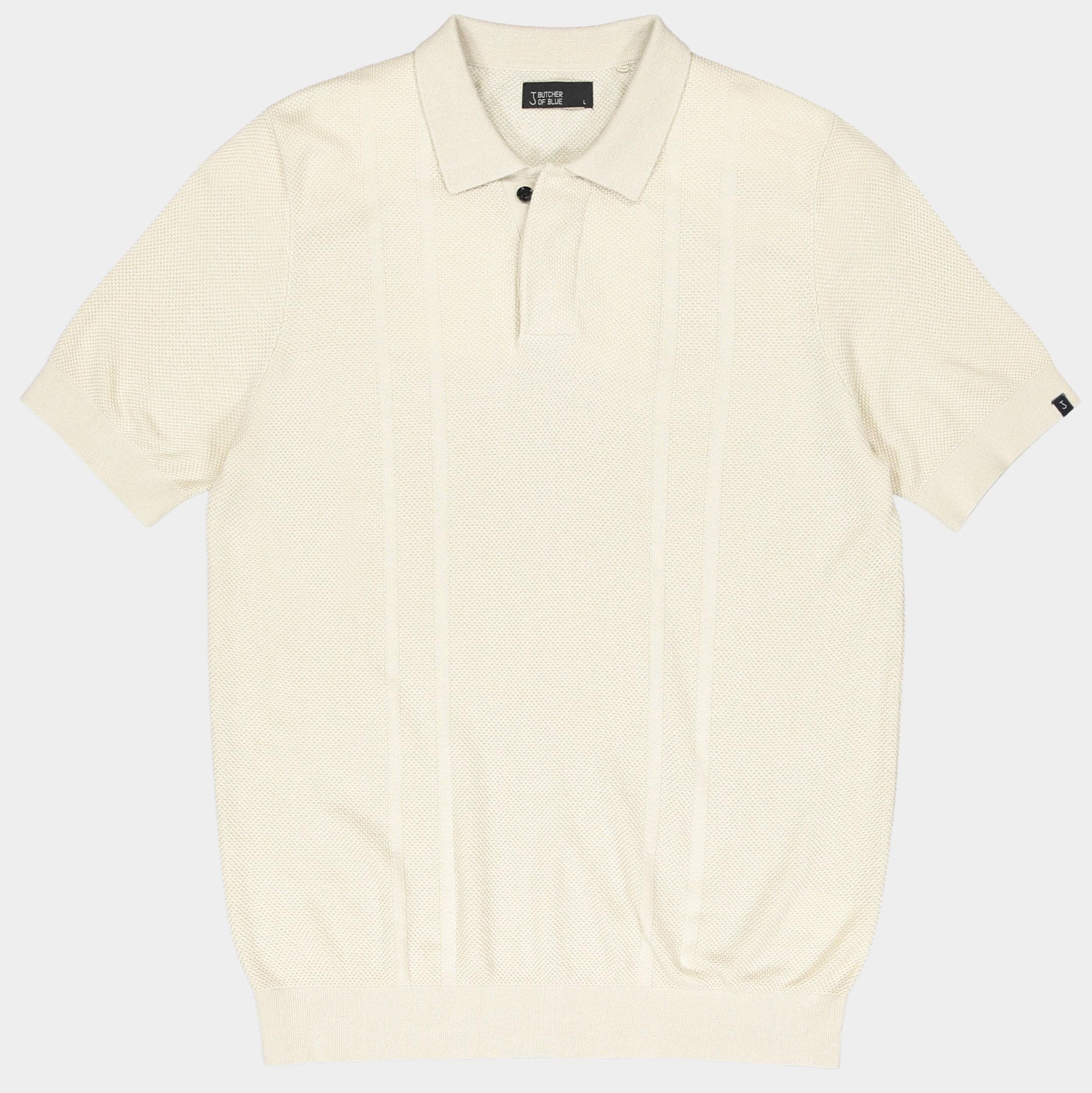 Butcher of Blue Polo korte mouw Beige Ripley Knit Polo M2516017/618
