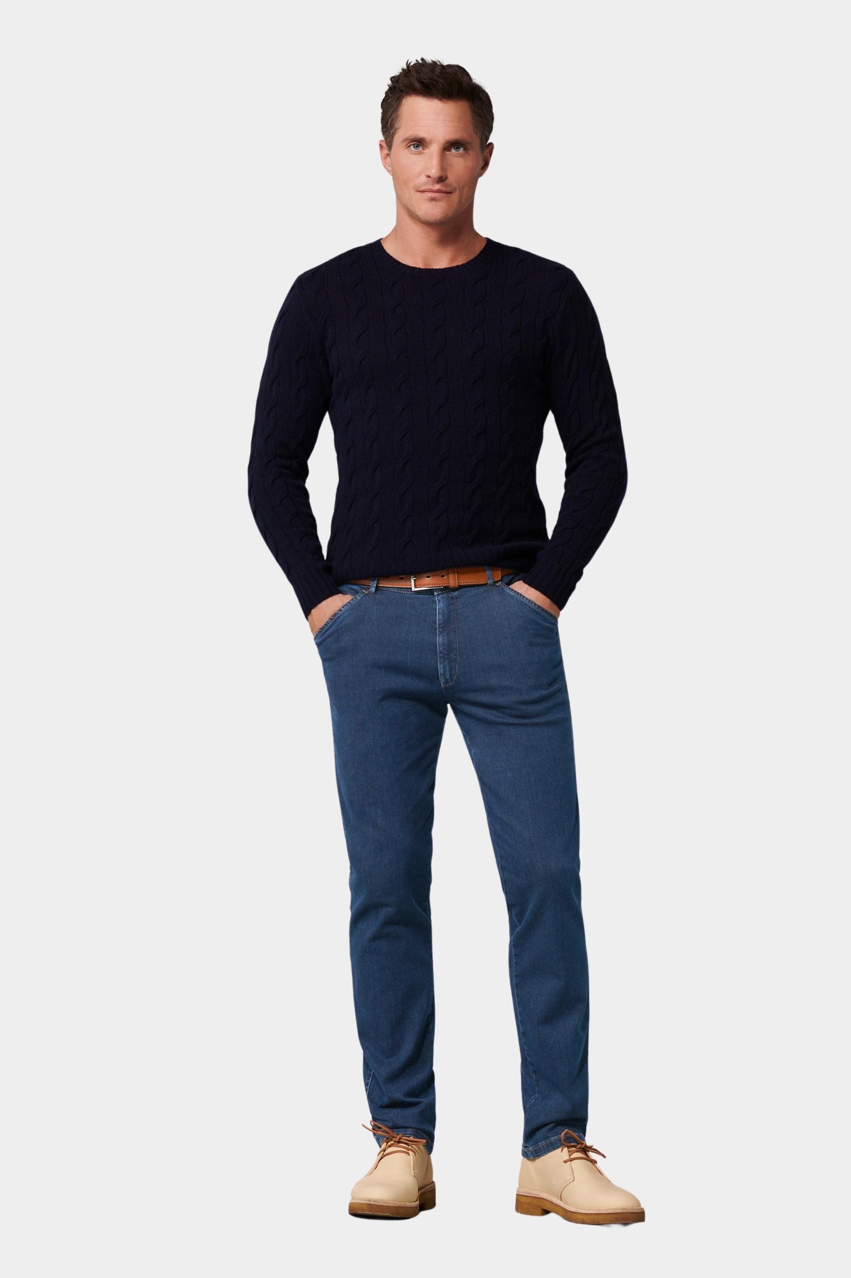 Meyer Flatfront Jeans Blauw CHICAGO Art.2-4547 3322454700/45