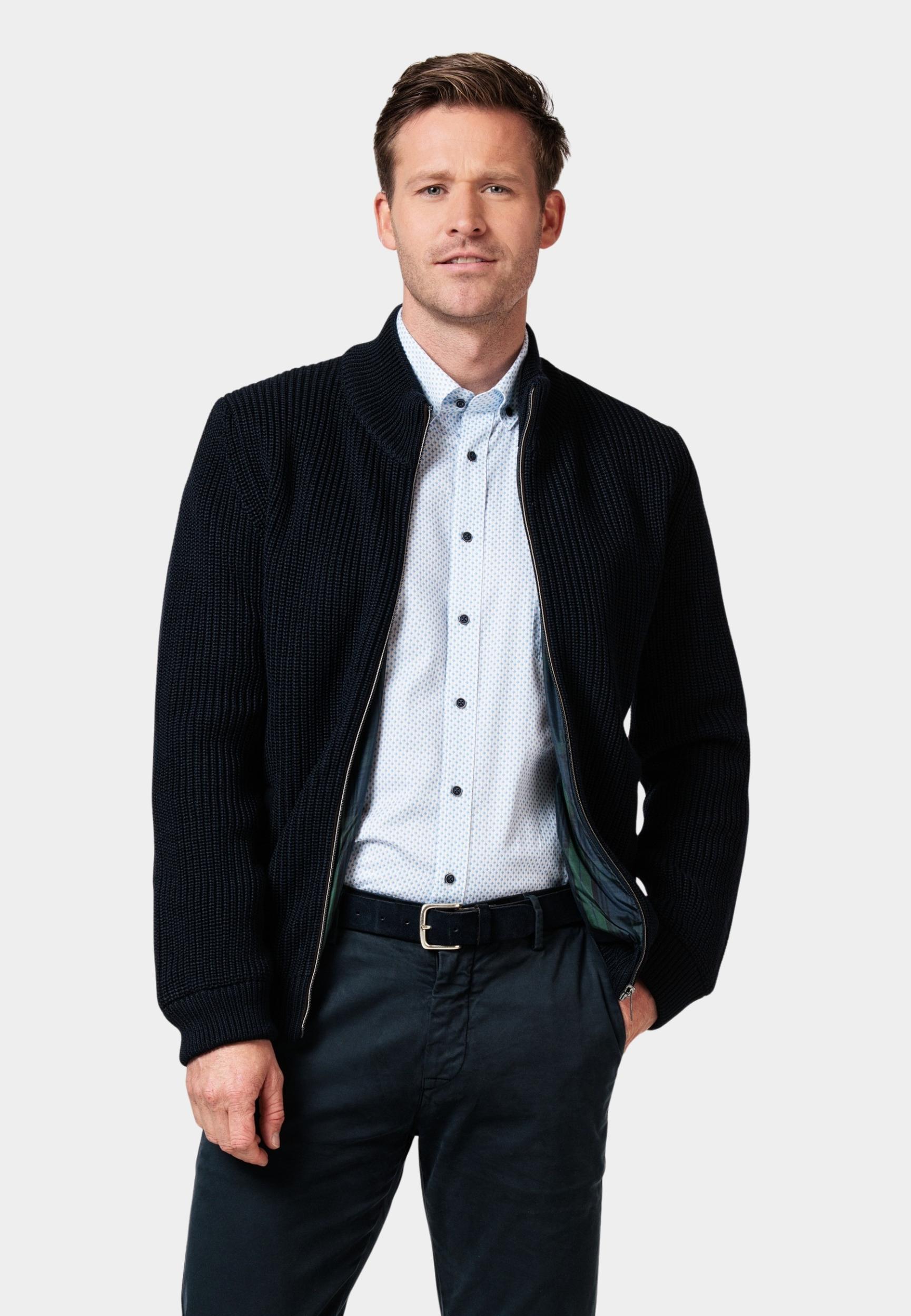 Baileys Vest Blauw Cardigan Zip  half cardigan s 322124/60