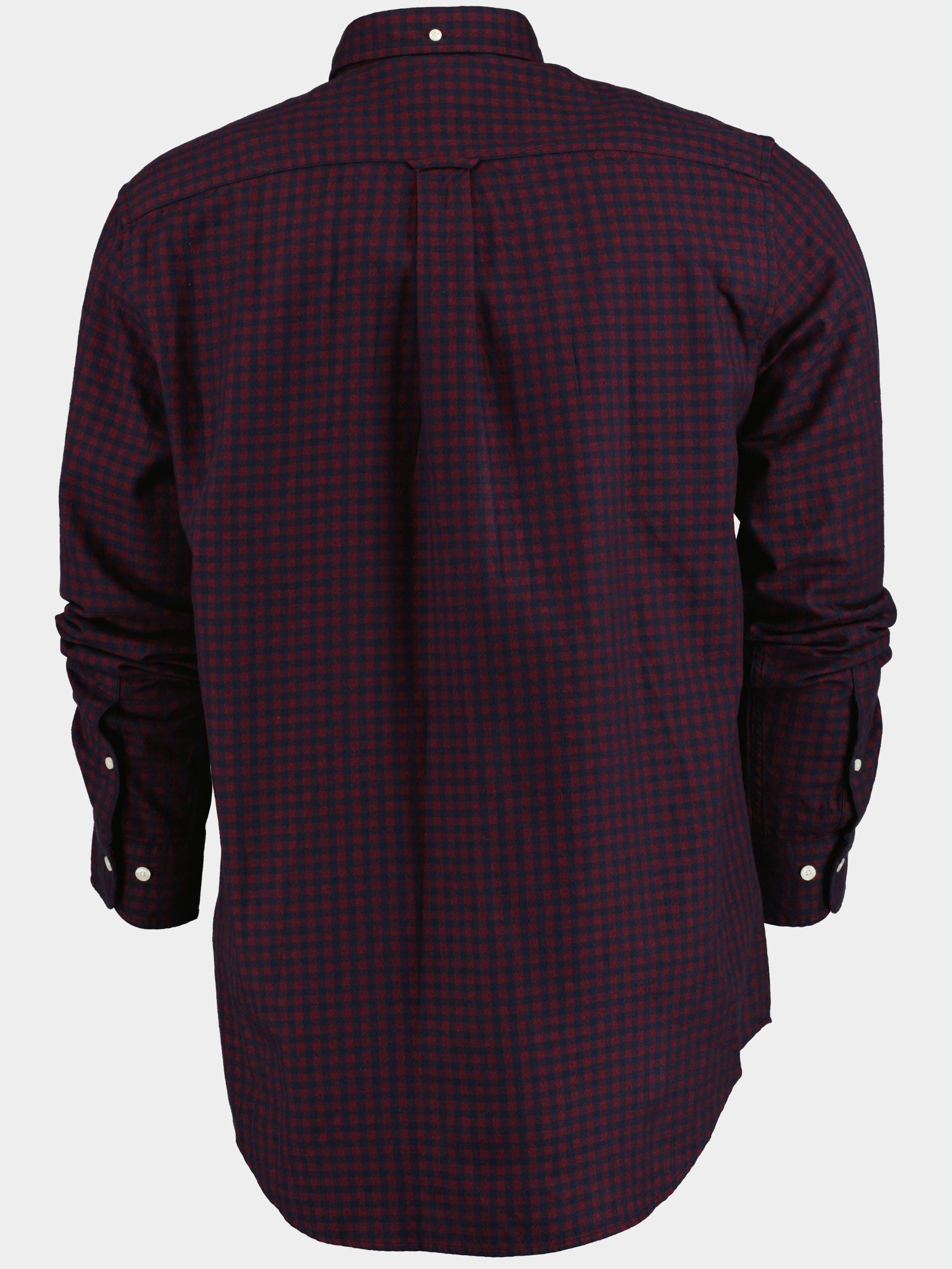 Gant Casual hemd lange mouw Rood D2. Reg Jaspe Gingham Shirt 3220093/604